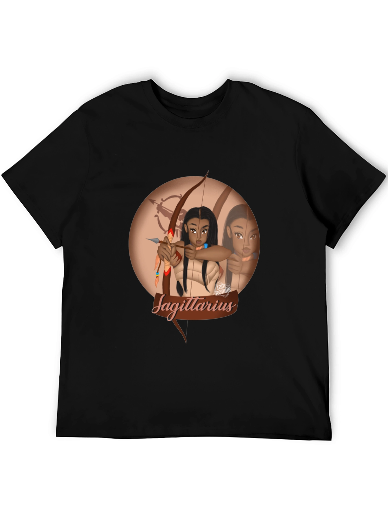 Sagittarius Zodiac T-Shirt - Black Graphic Tee