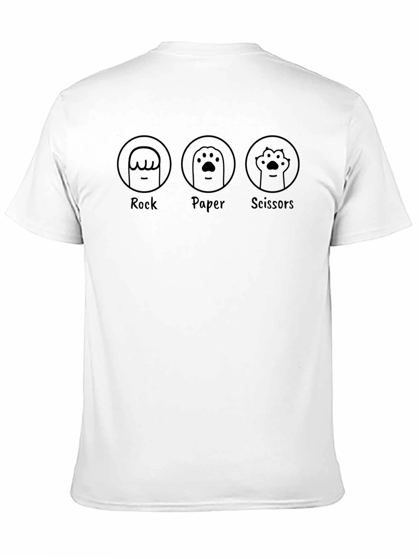 Rock Paper Scissors Paw Print T-Shirt