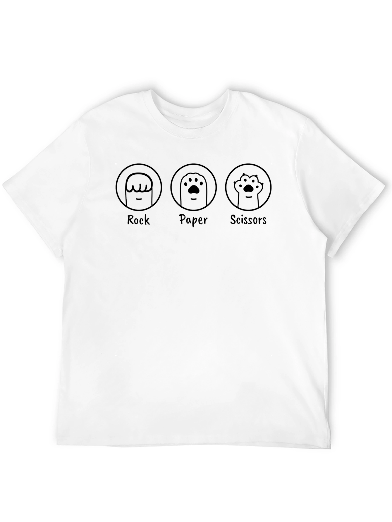 Rock Paper Scissors Paw Print T-Shirt