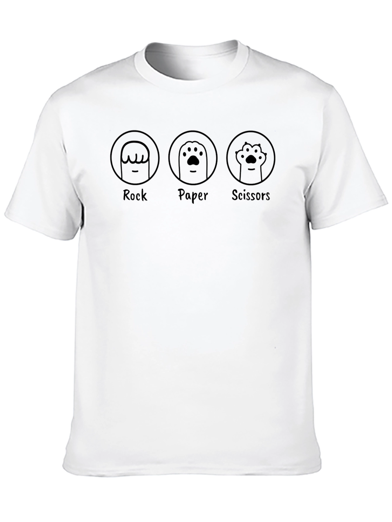 Rock Paper Scissors Paw Print T-Shirt