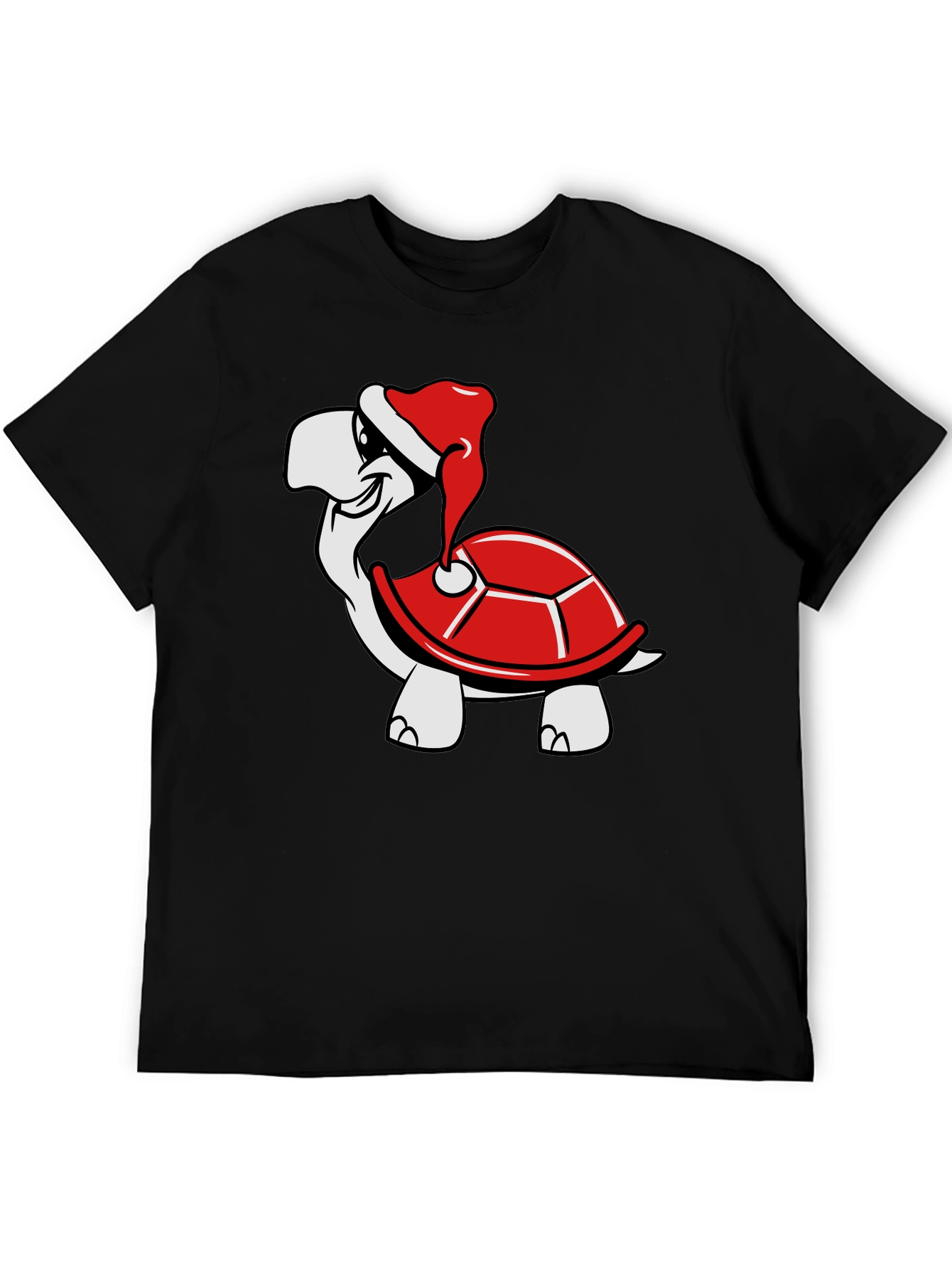 Turtle with Santa Hat Graphic Tee