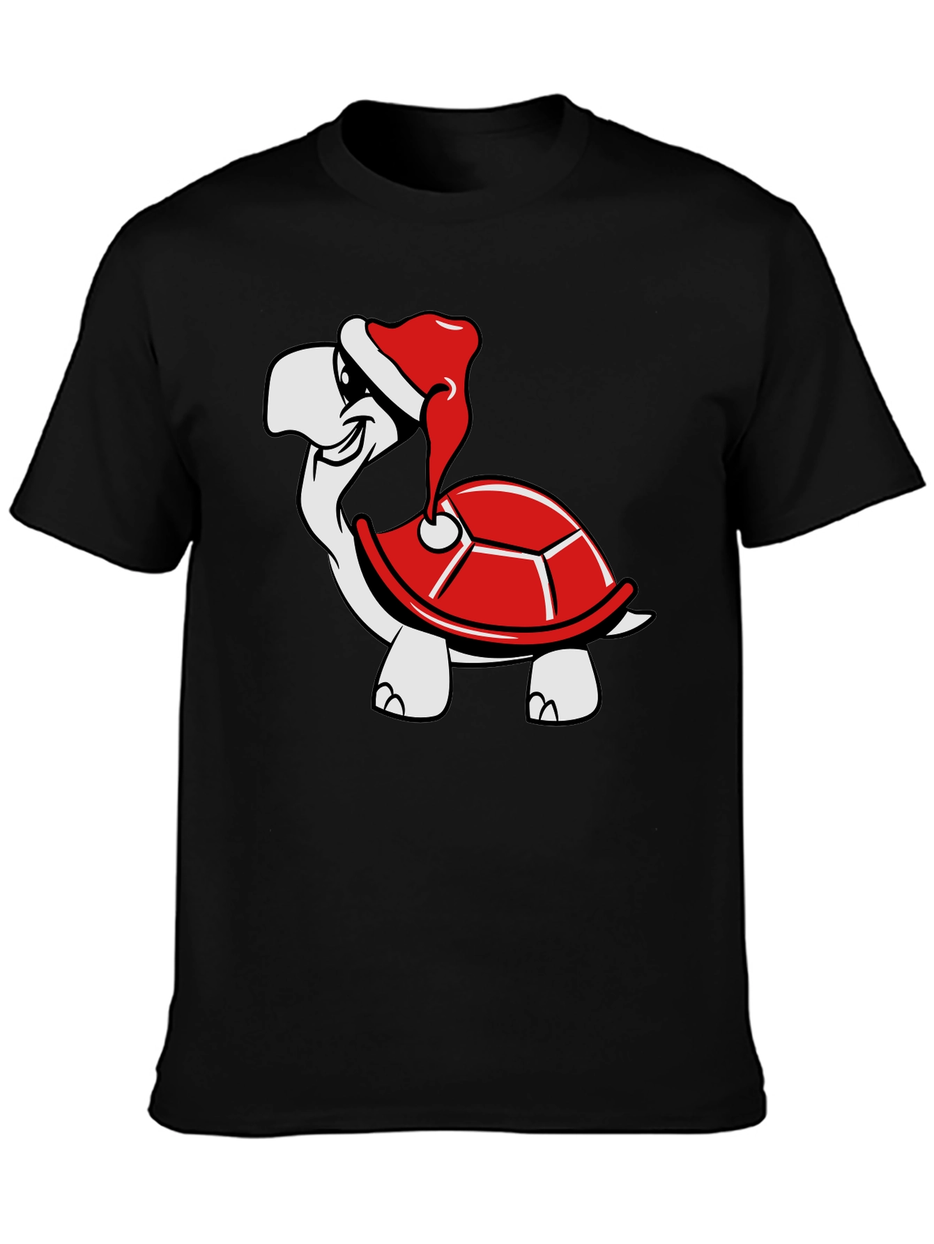 Turtle with Santa Hat Graphic Tee