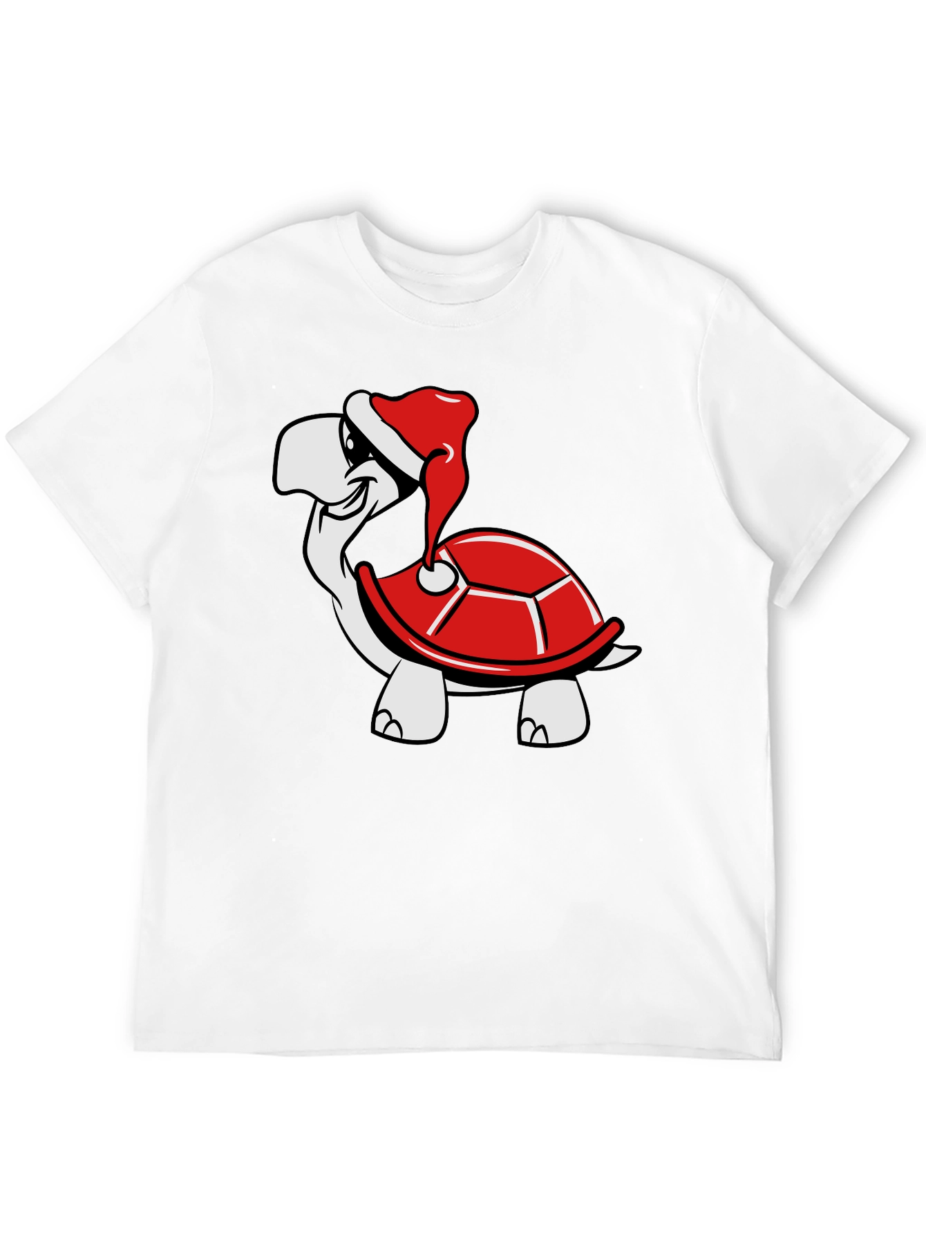Turtle with Santa Hat Graphic Tee
