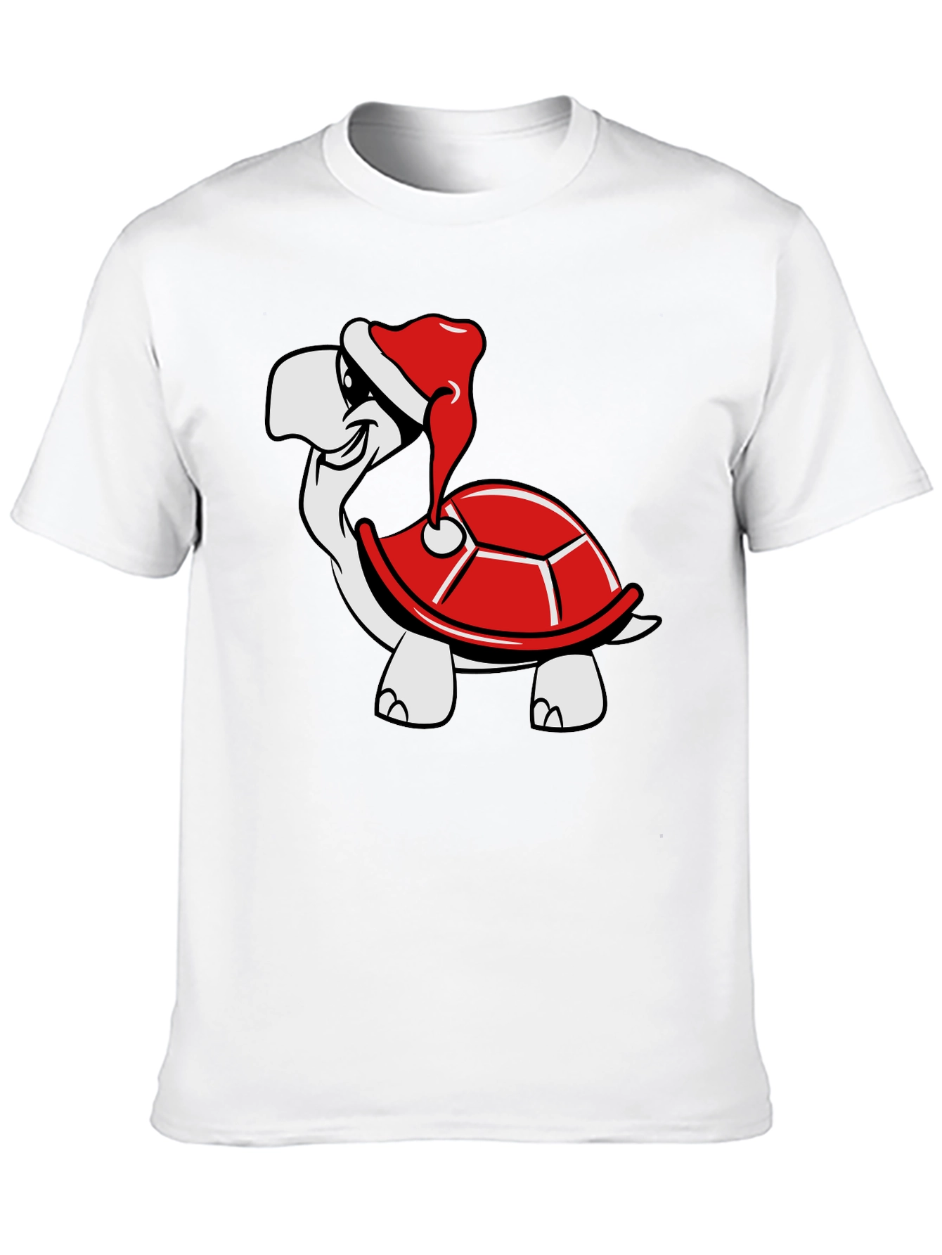 Turtle with Santa Hat Graphic Tee