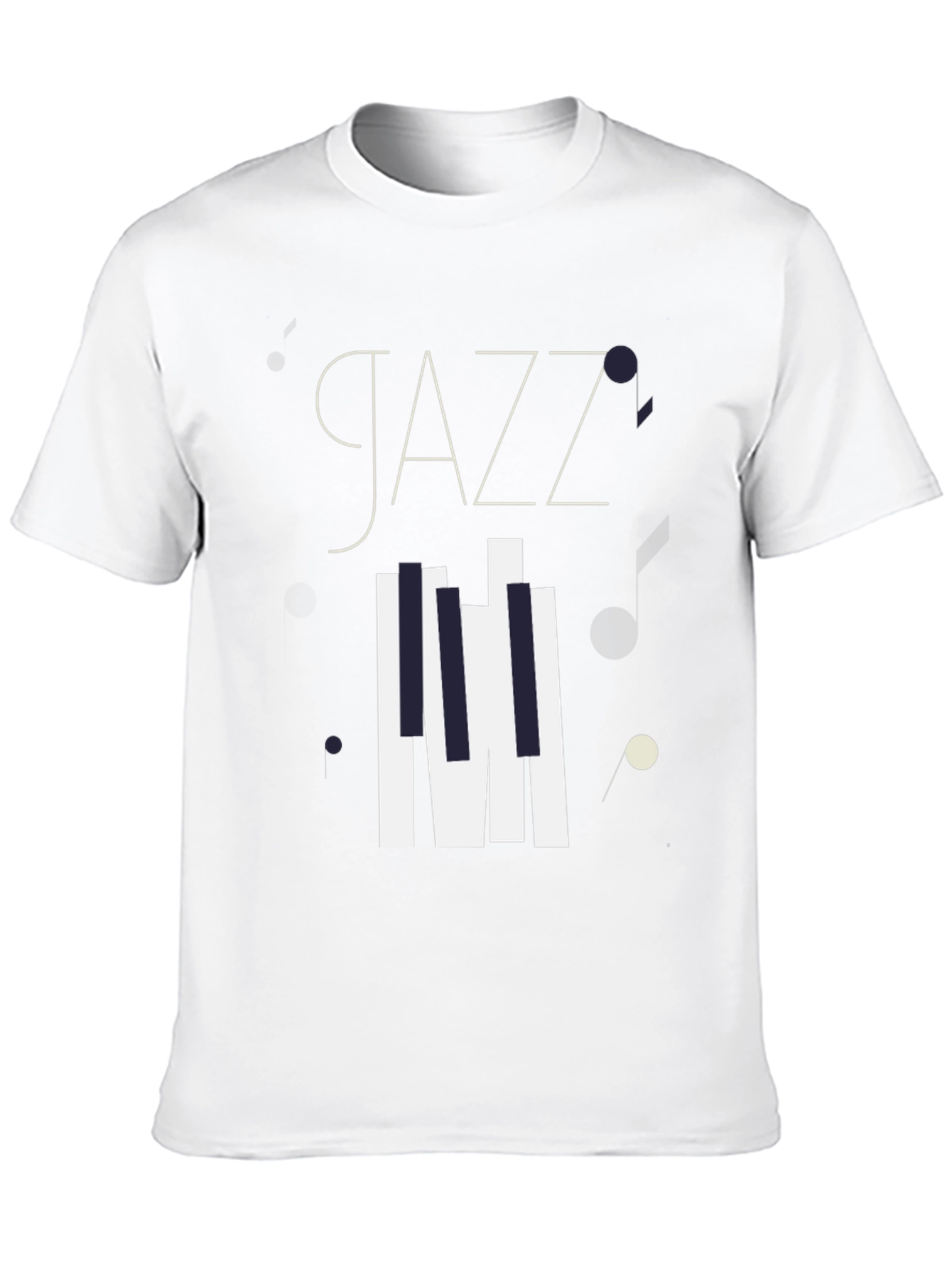 Jazz Music Graphic Tee - Stylish Black Cotton T-Shirt