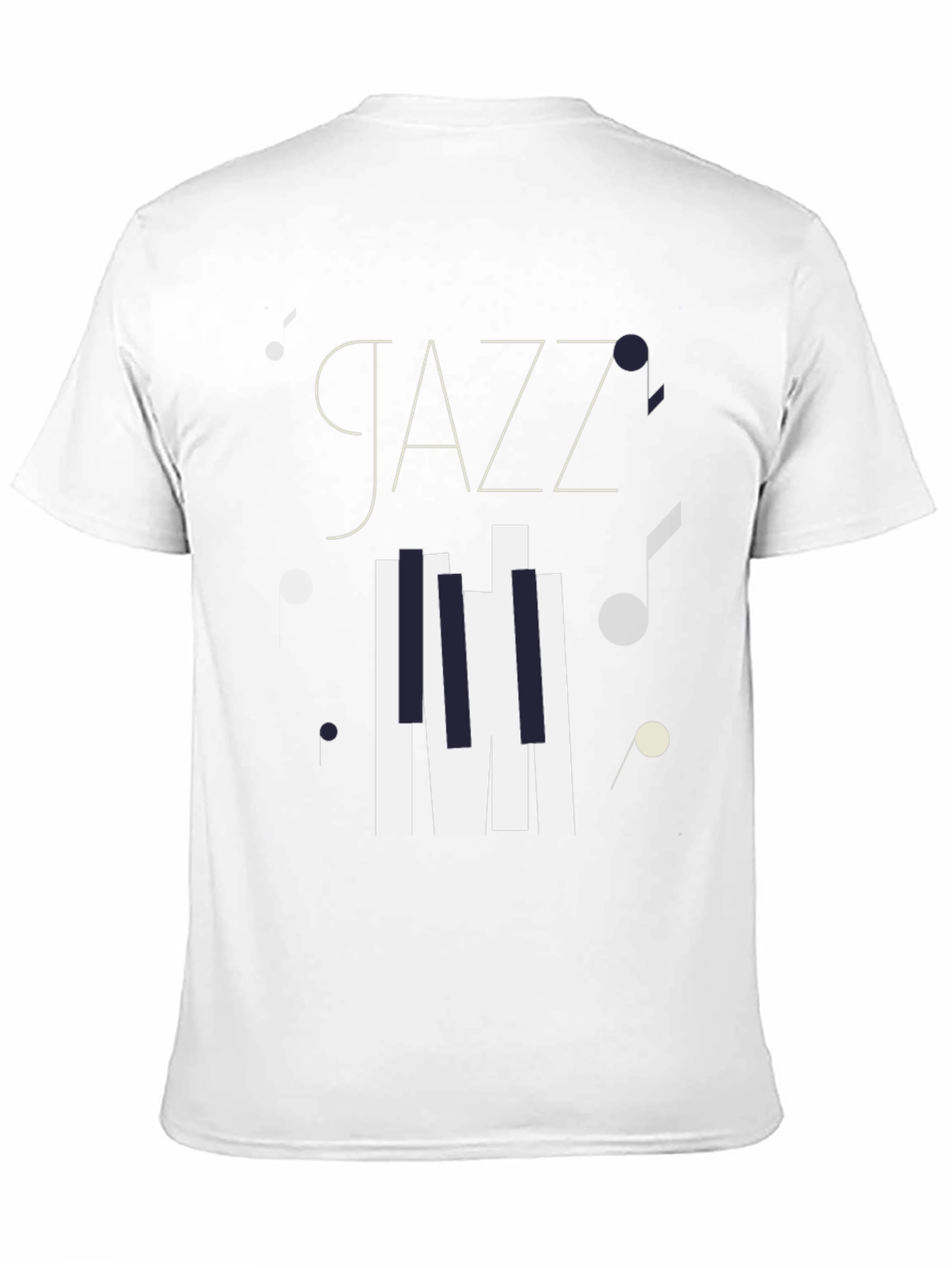 Jazz Music Graphic Tee - Stylish Black Cotton T-Shirt