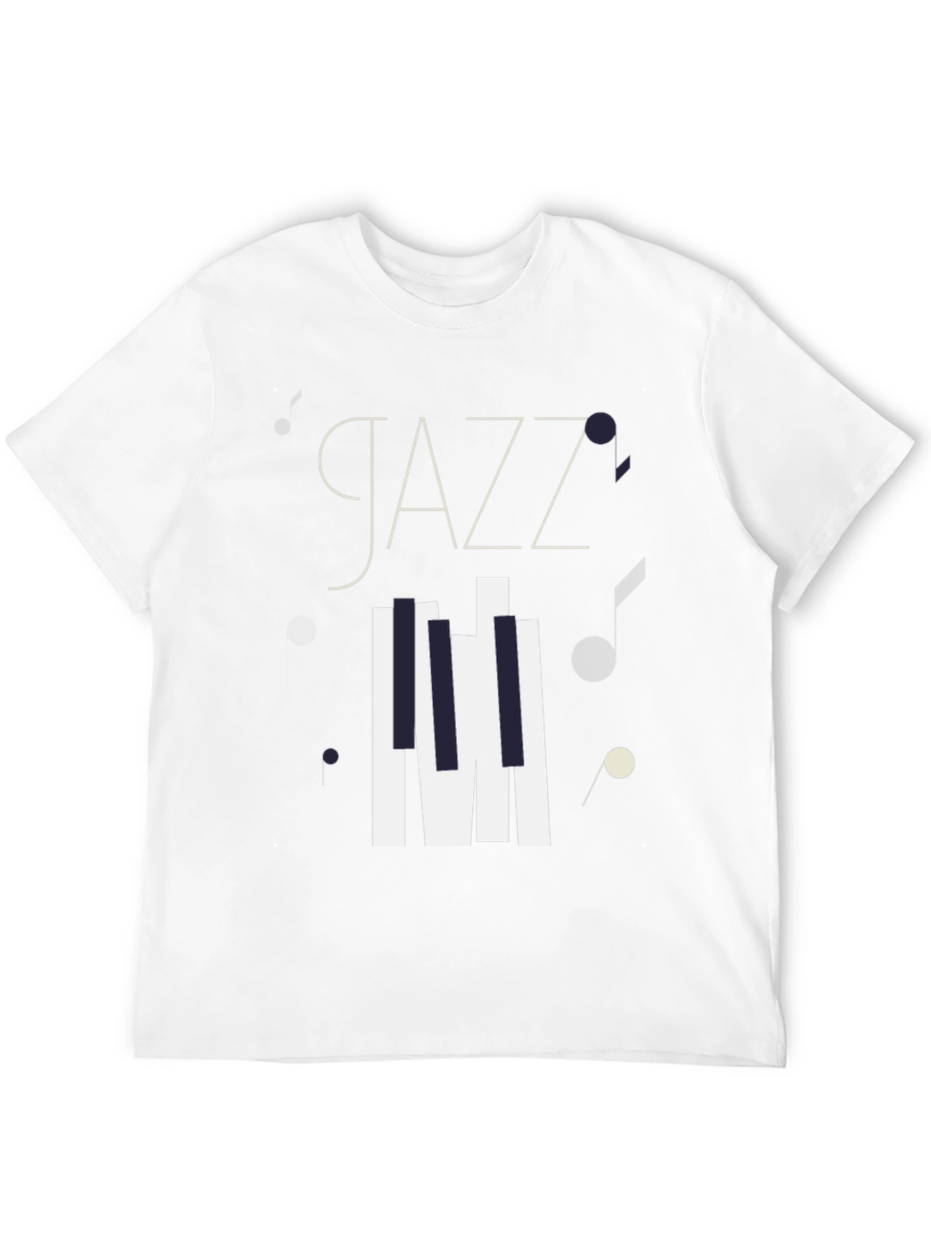 Jazz Music Graphic Tee - Stylish Black Cotton T-Shirt