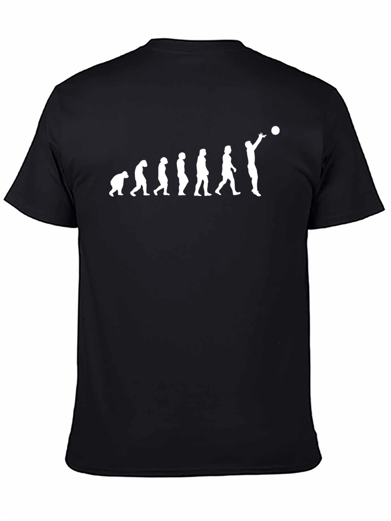 Evolution of Volleyball Black T-Shirt