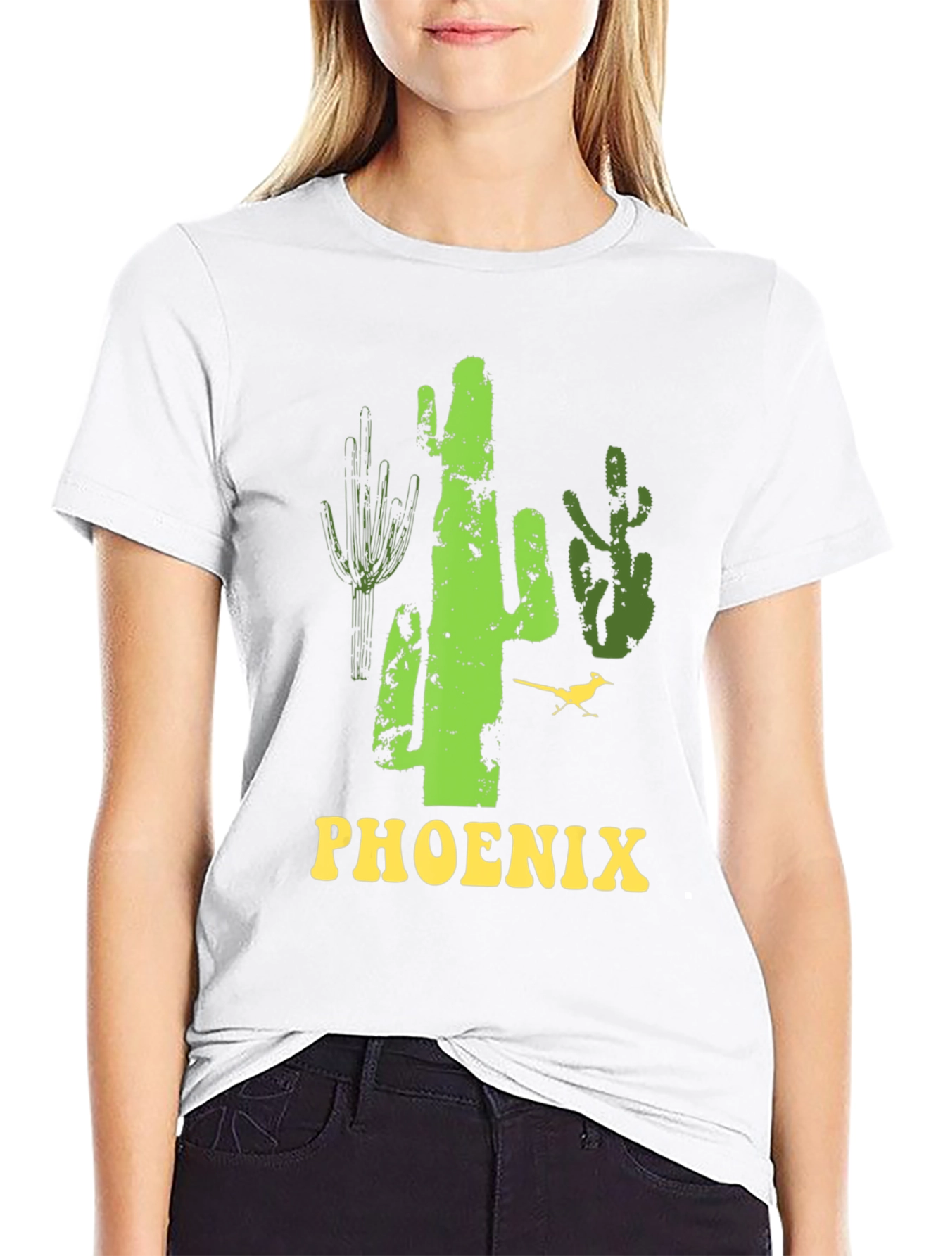 Phoenix Cactus Graphic Tee - Desert Style Shirt