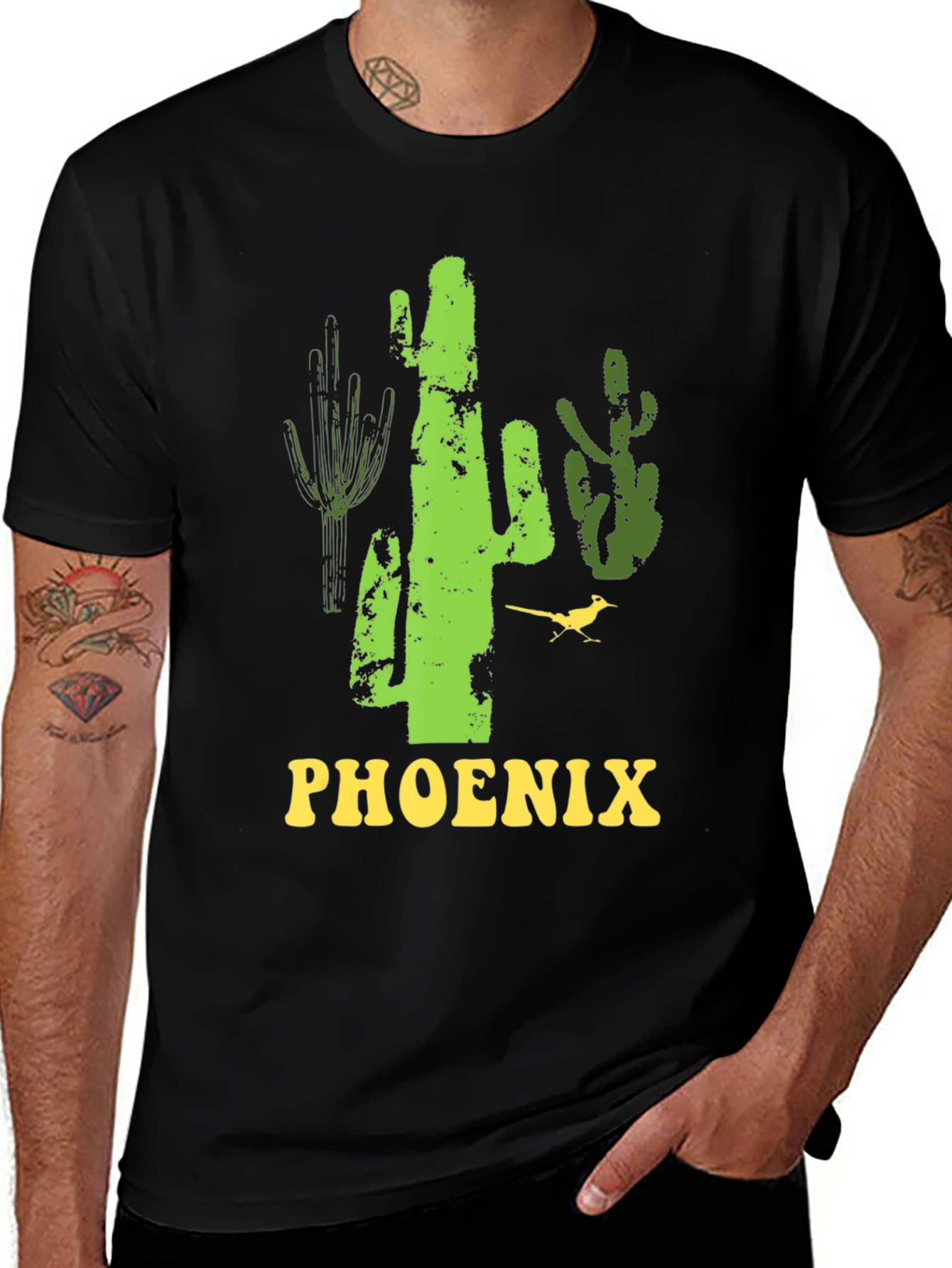 Phoenix Cactus Graphic Tee - Desert Style Shirt