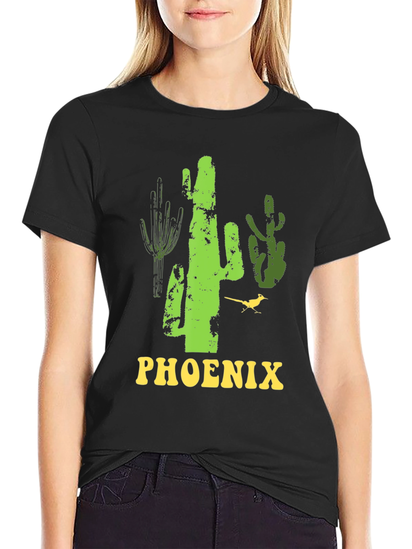 Phoenix Cactus Graphic Tee - Desert Style Shirt