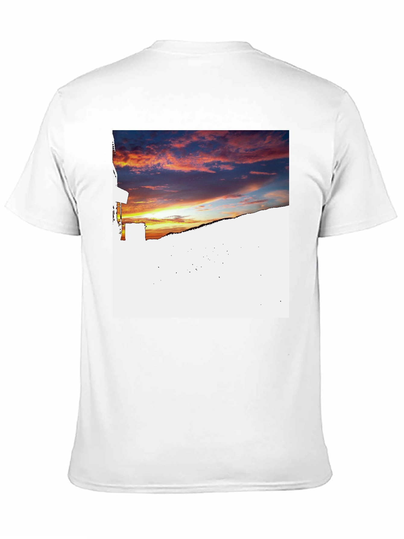 Sunset Graphic Print Black T-Shirt