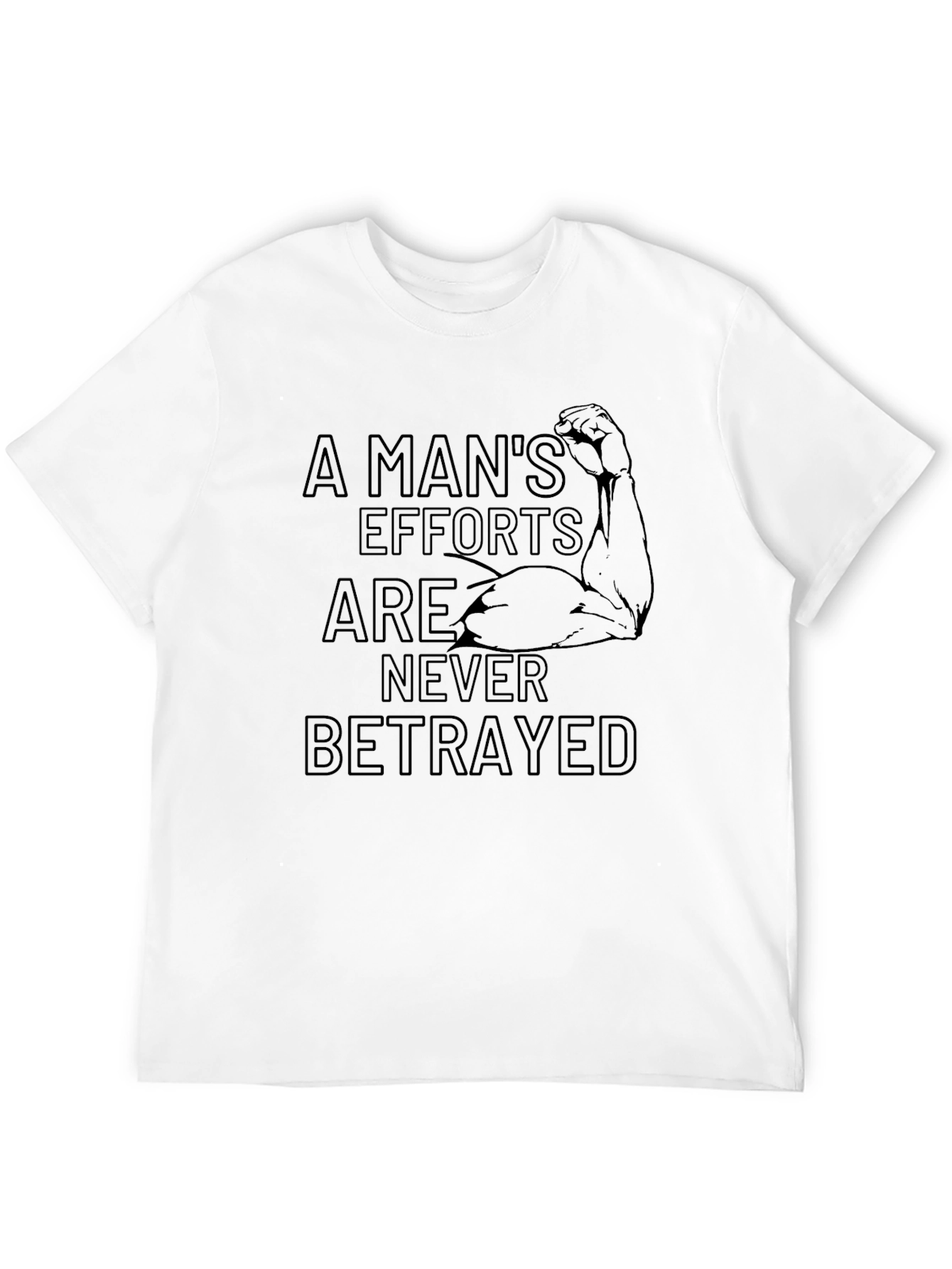 Mens A Mans Efforts Graphic Tee - Black