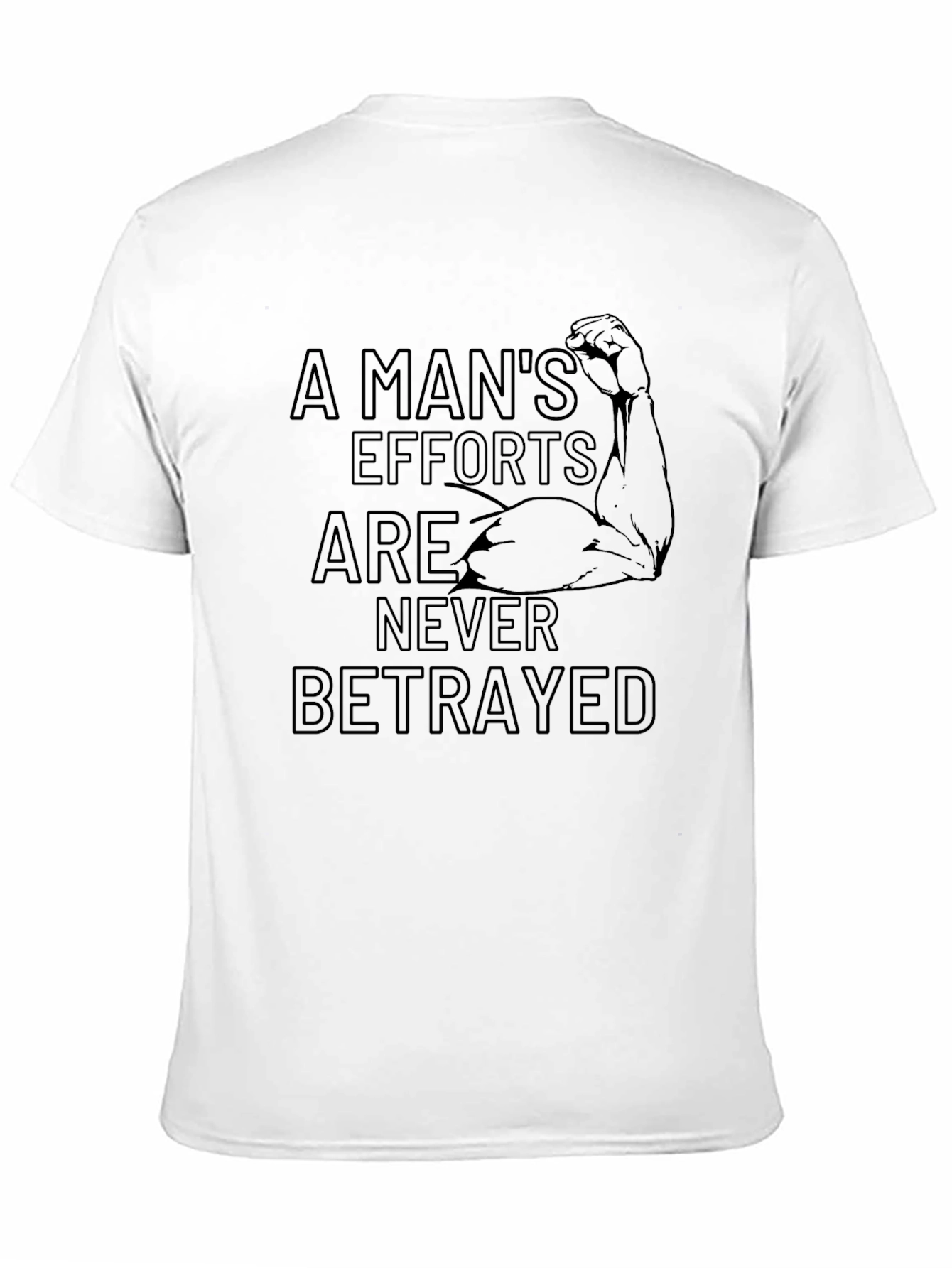 Mens A Mans Efforts Graphic Tee - Black