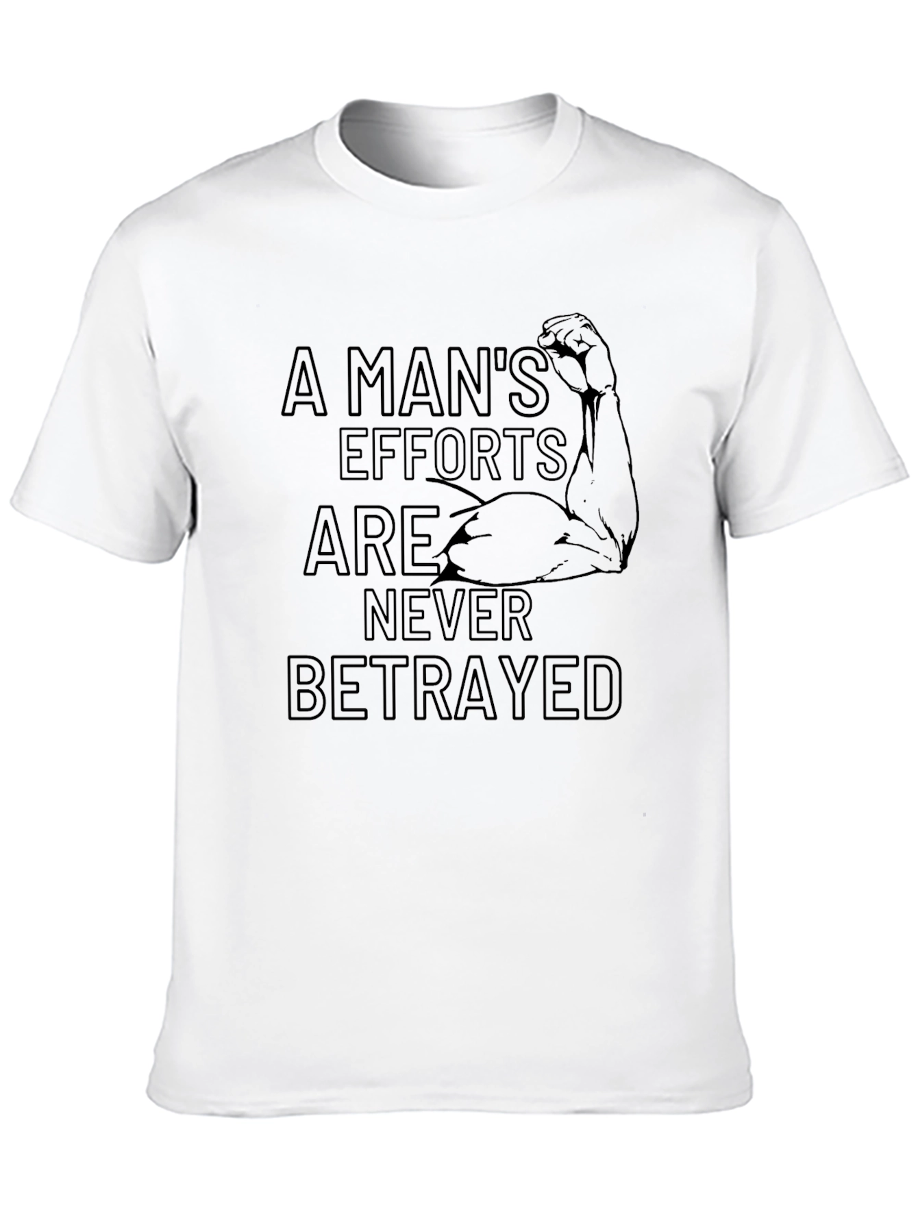 Mens A Mans Efforts Graphic Tee - Black