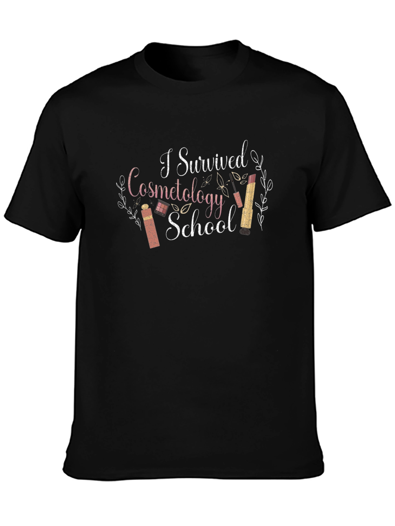 I Survived Cosmetology School Black T-Shirt