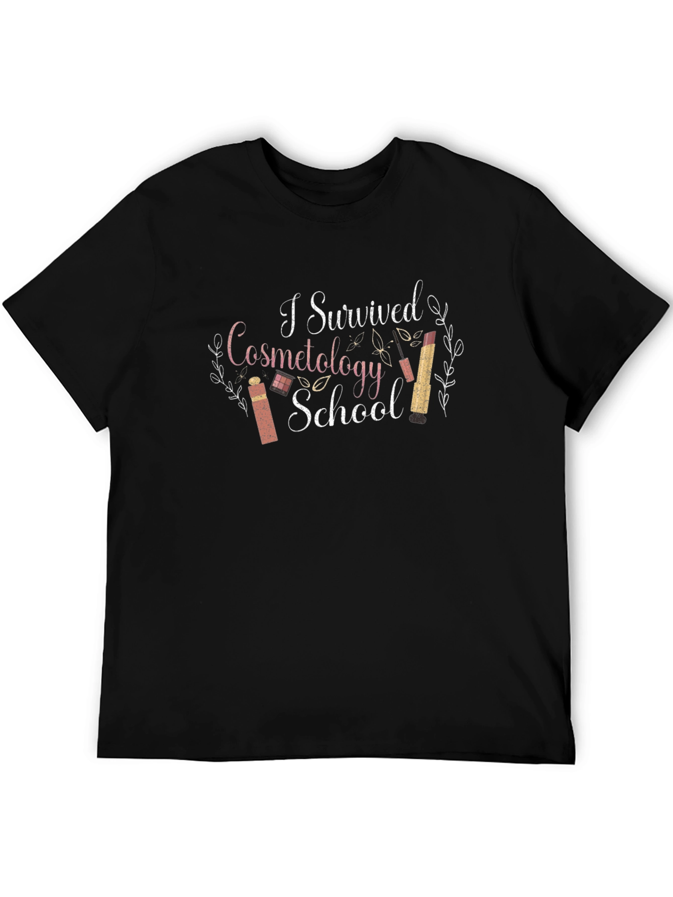 I Survived Cosmetology School Black T-Shirt
