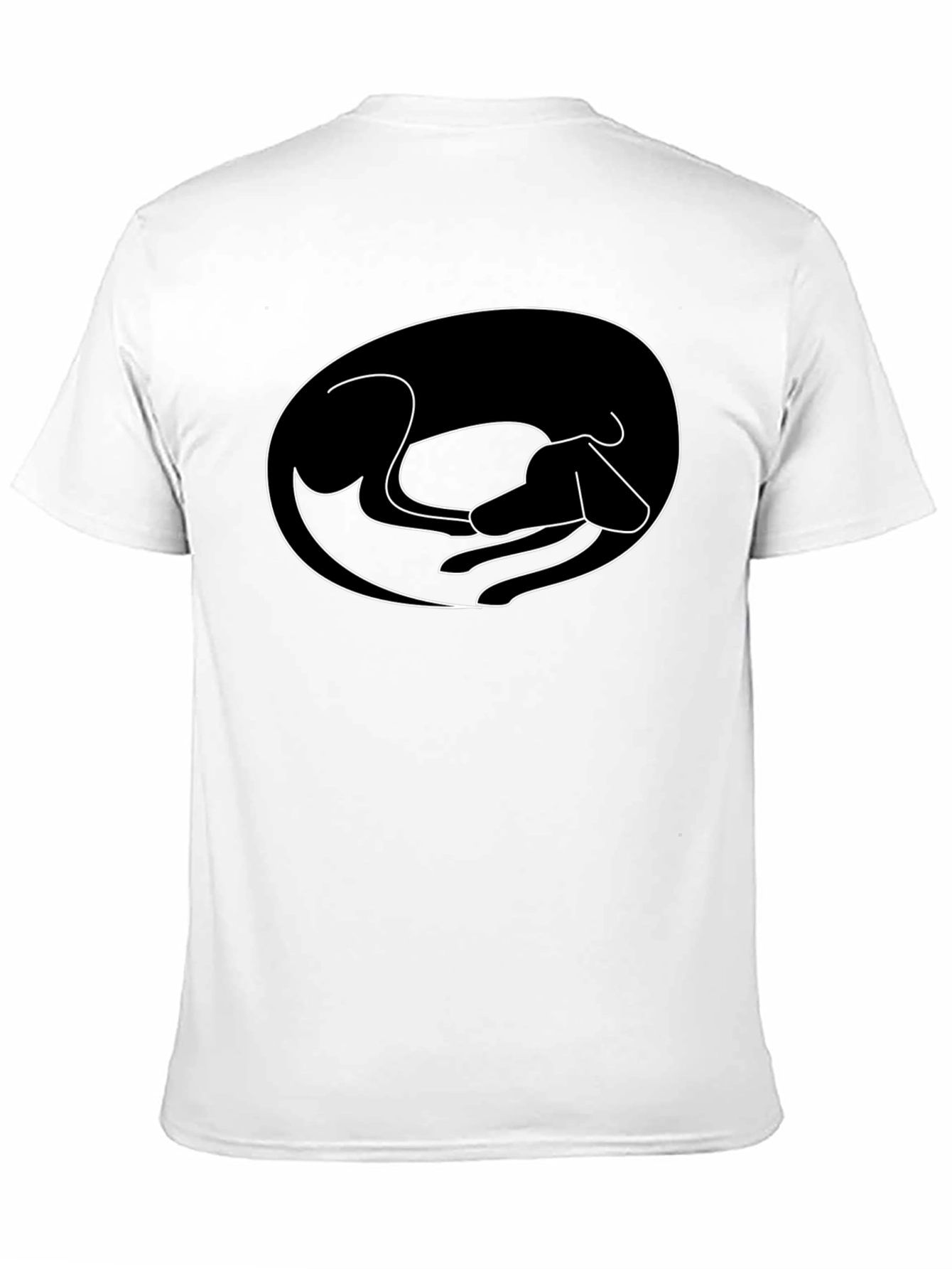 Minimalist Dog Outline T-Shirt