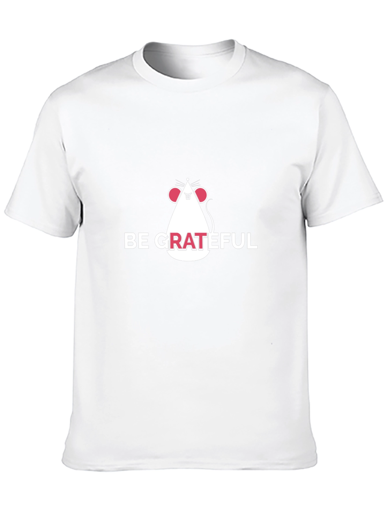 Be Grateful Mouse Graphic Tee - Stylish Black T-Shirt