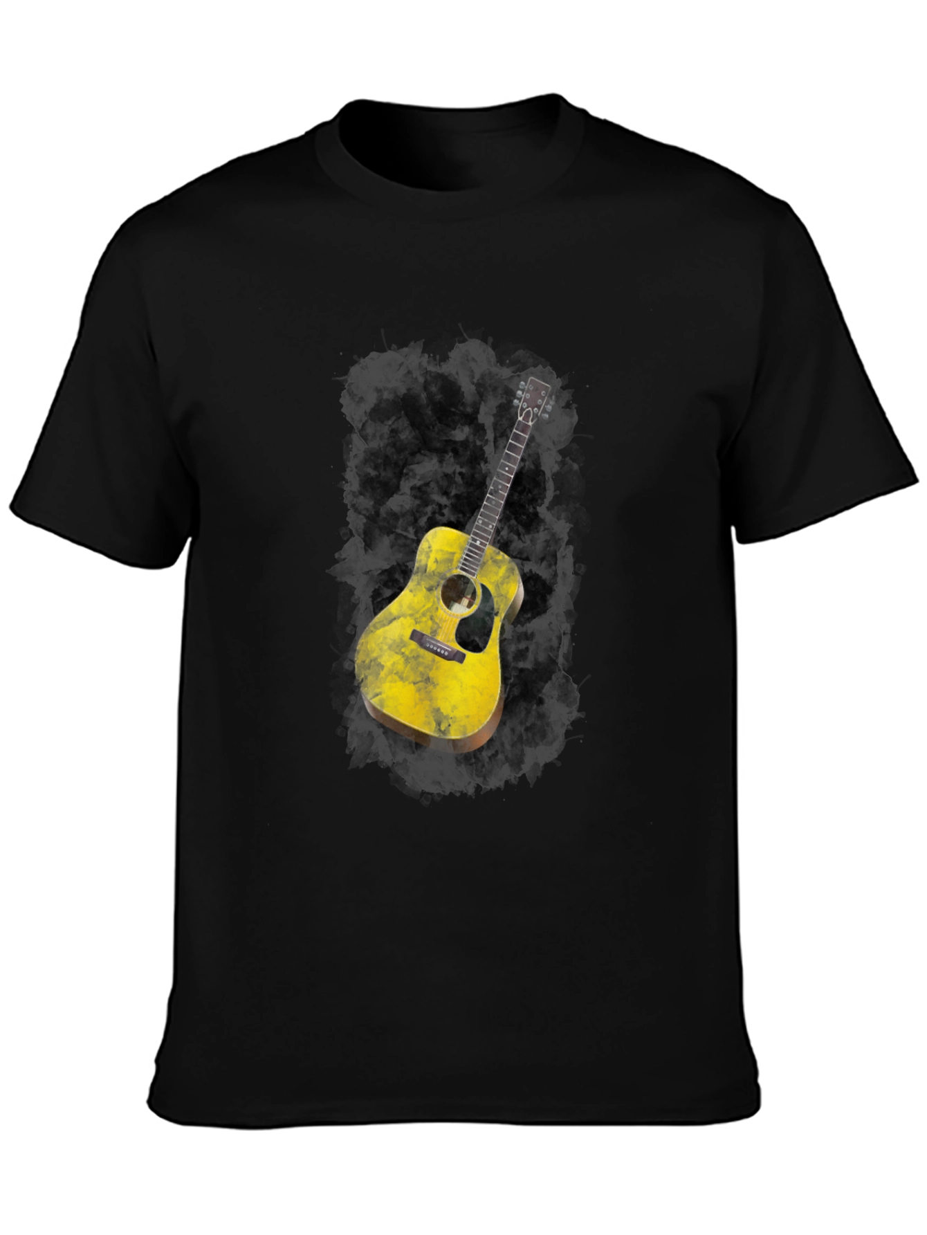 Guitar Graphic Black T-Shirt