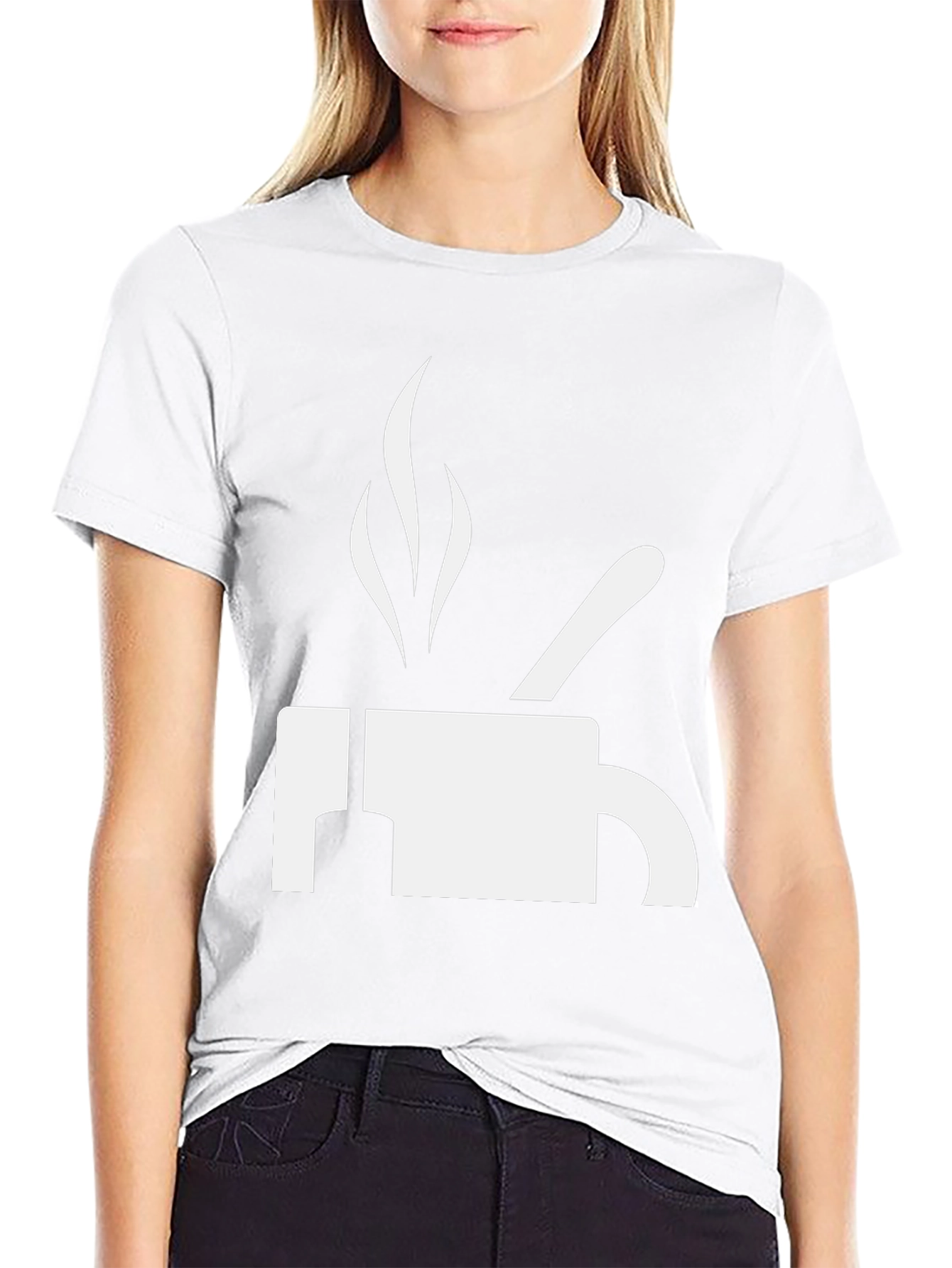 Coffee T-Shirt - White Graphic on Black Cotton Tee