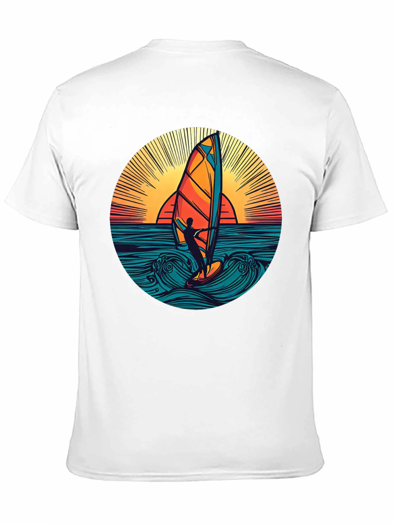 Windsurfer Sunset Graphic T-Shirt