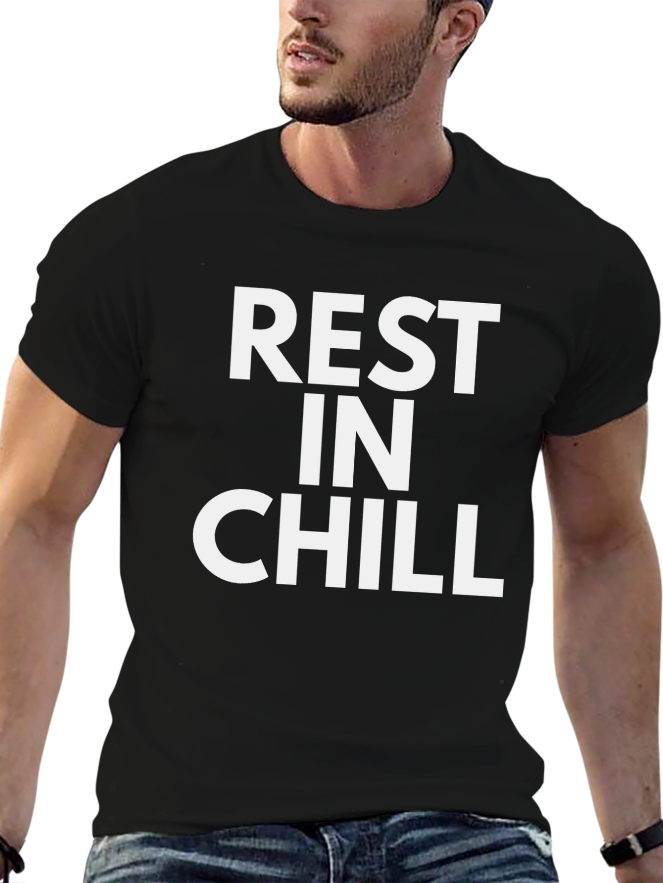 Rest In Chill Black Graphic T-Shirt