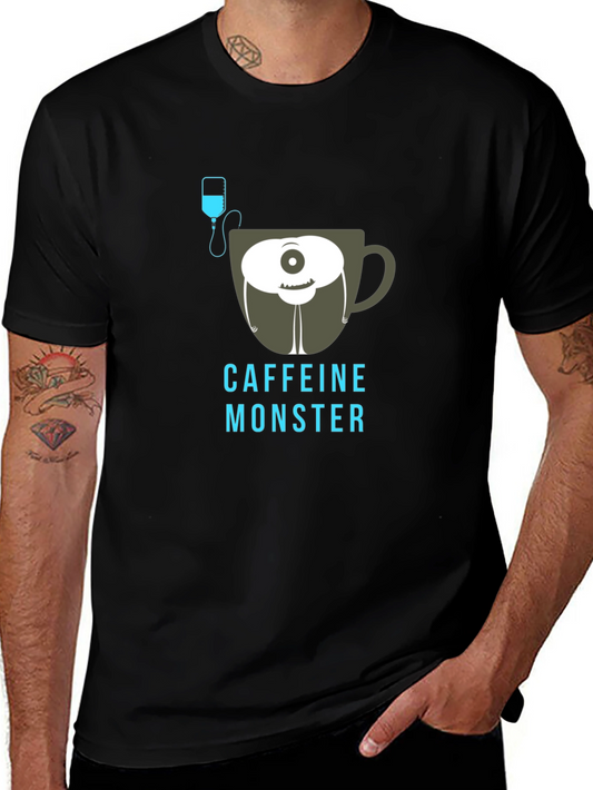 Caffeine Monster T-Shirt - Black Graphic Tee