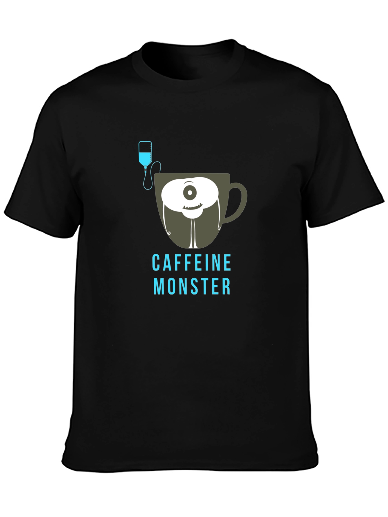 Caffeine Monster T-Shirt - Black Graphic Tee