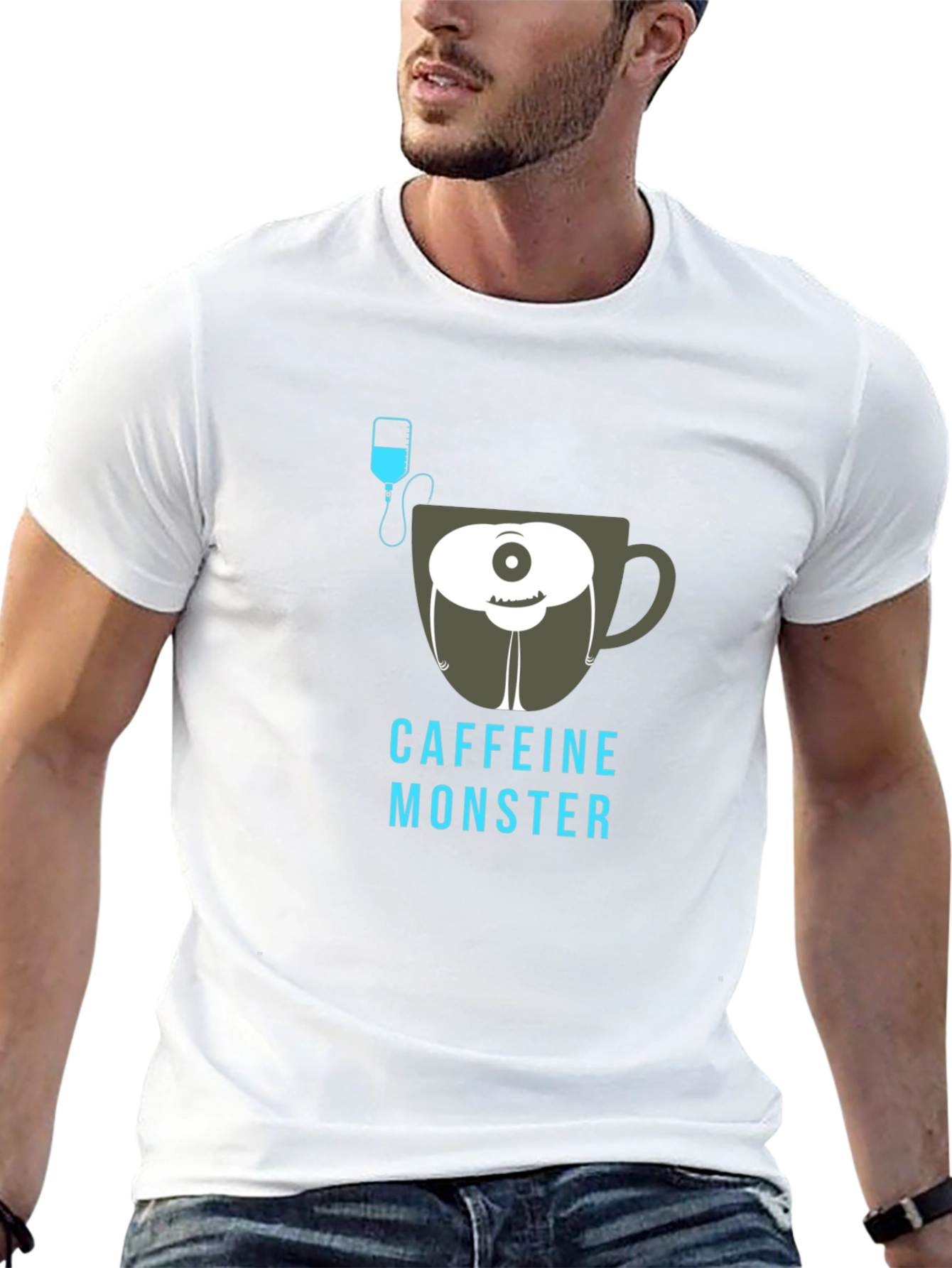 Caffeine Monster T-Shirt - Black Graphic Tee
