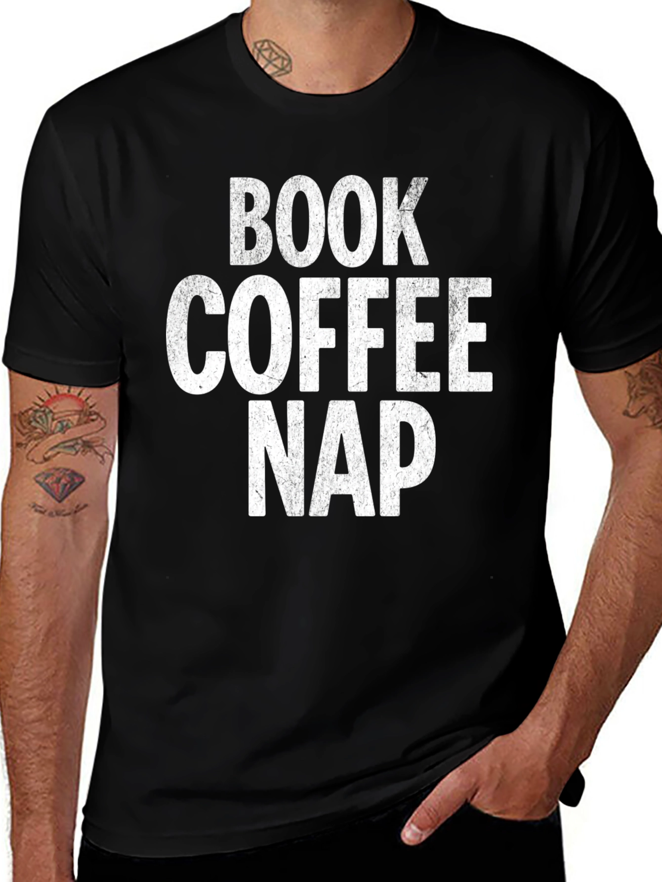 Book Coffee Nap T-Shirt - Relax & Read