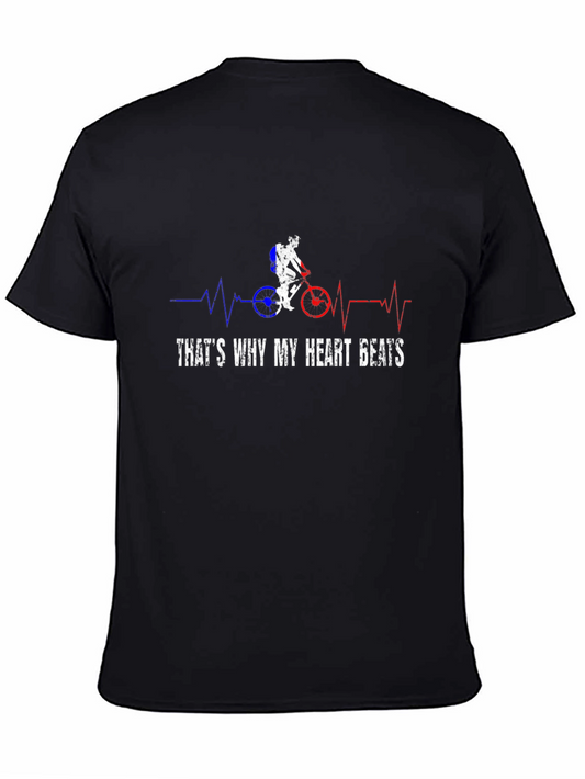 Cycling Heartbeat T-Shirt - Bike Lover Tee