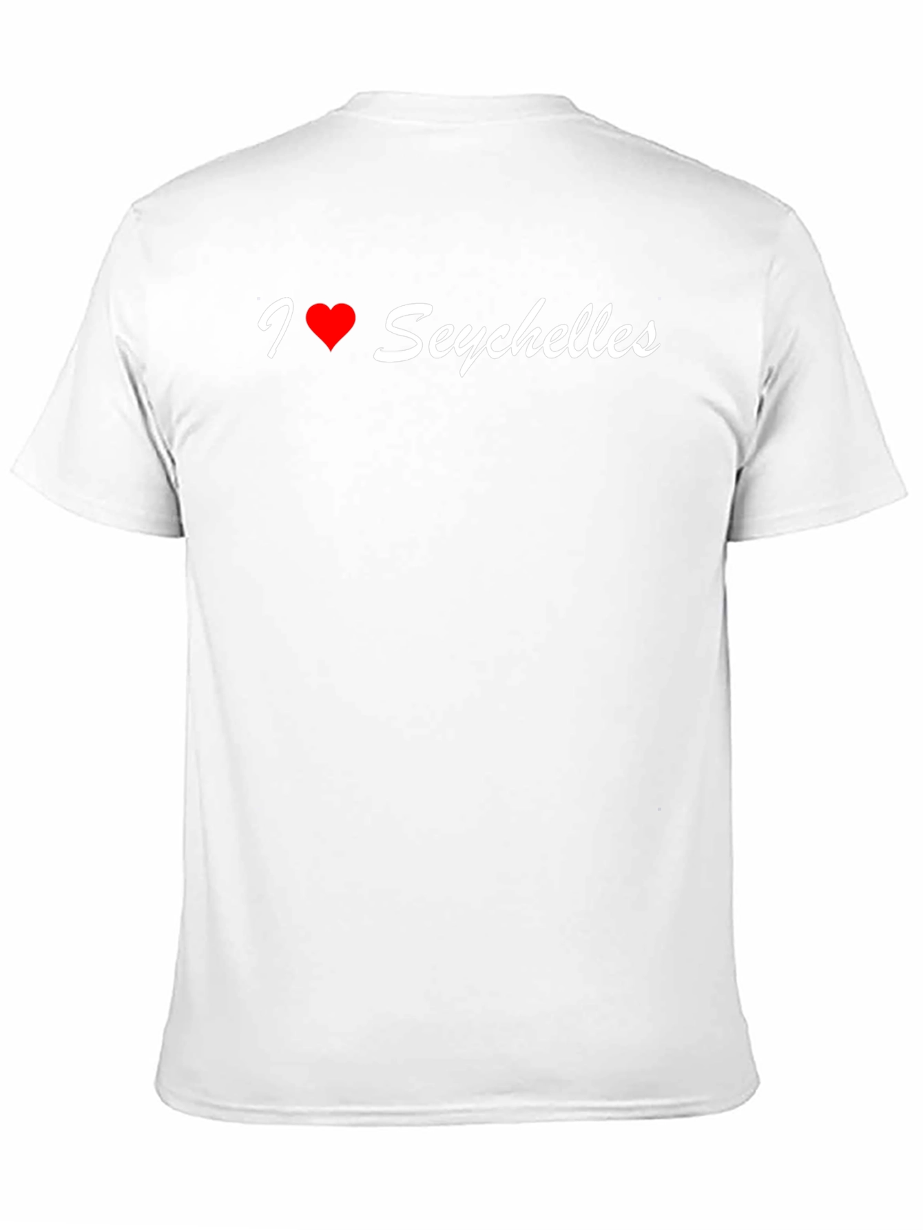 I Love Seychelles T-Shirt - Black Crew Neck Tee