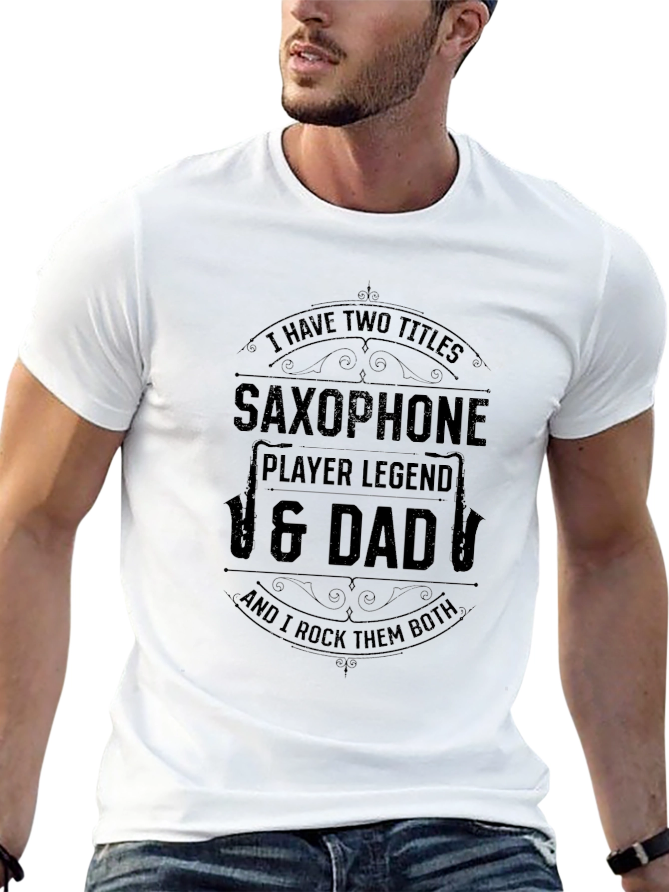 Saxophone Player Legend & Dad T-Shirt