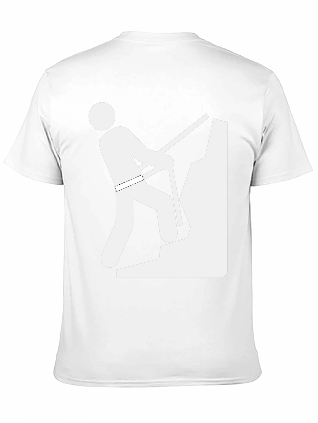 Climbing Man Graphic Tee - Black Cotton T-Shirt