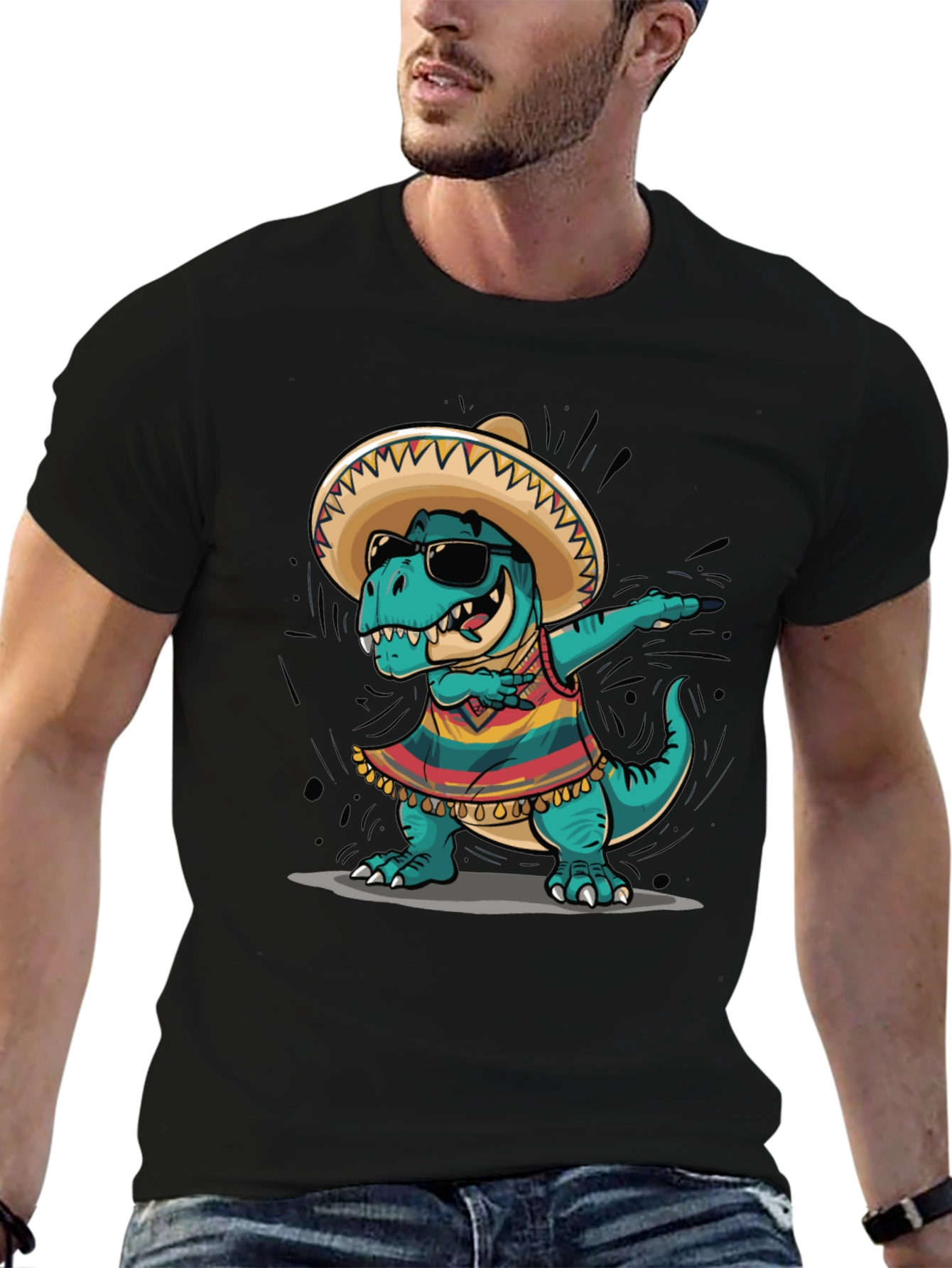 Dabbing Dinosaur Fiesta T-Shirt
