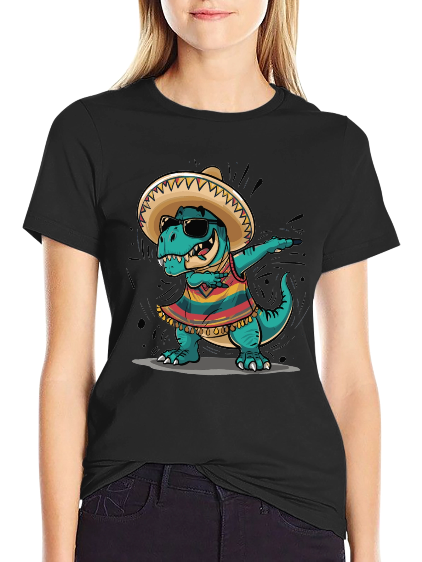Dabbing Dinosaur Fiesta T-Shirt