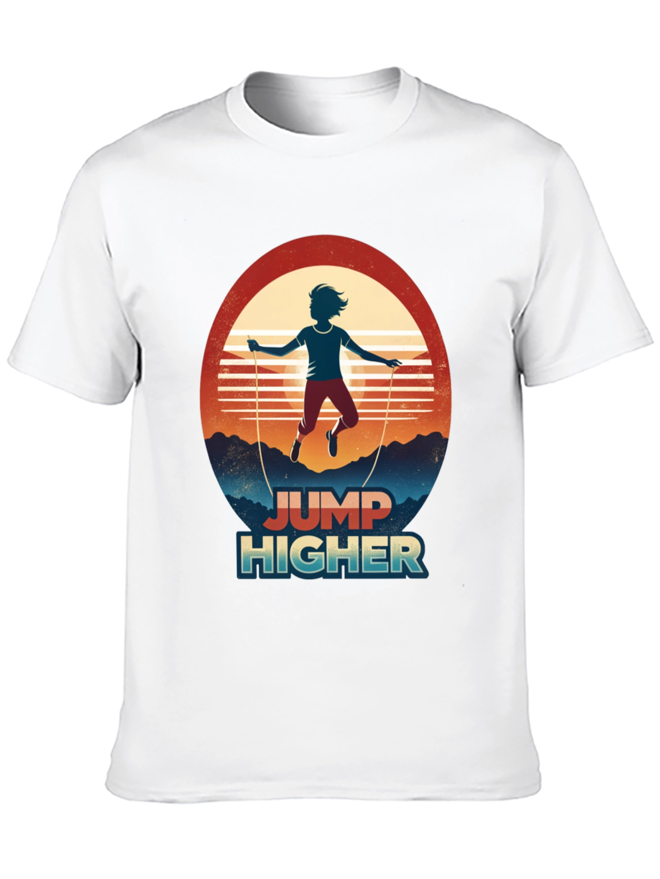 Jump Higher Graphic Tee - Retro Style