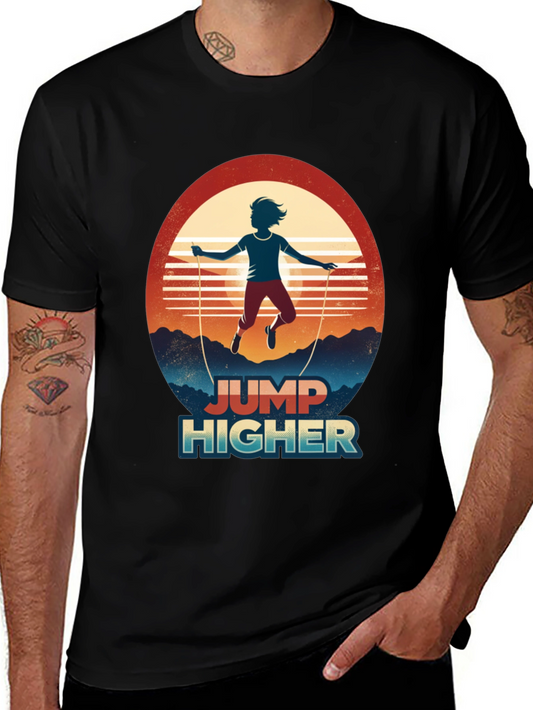 Jump Higher Graphic Tee - Retro Style