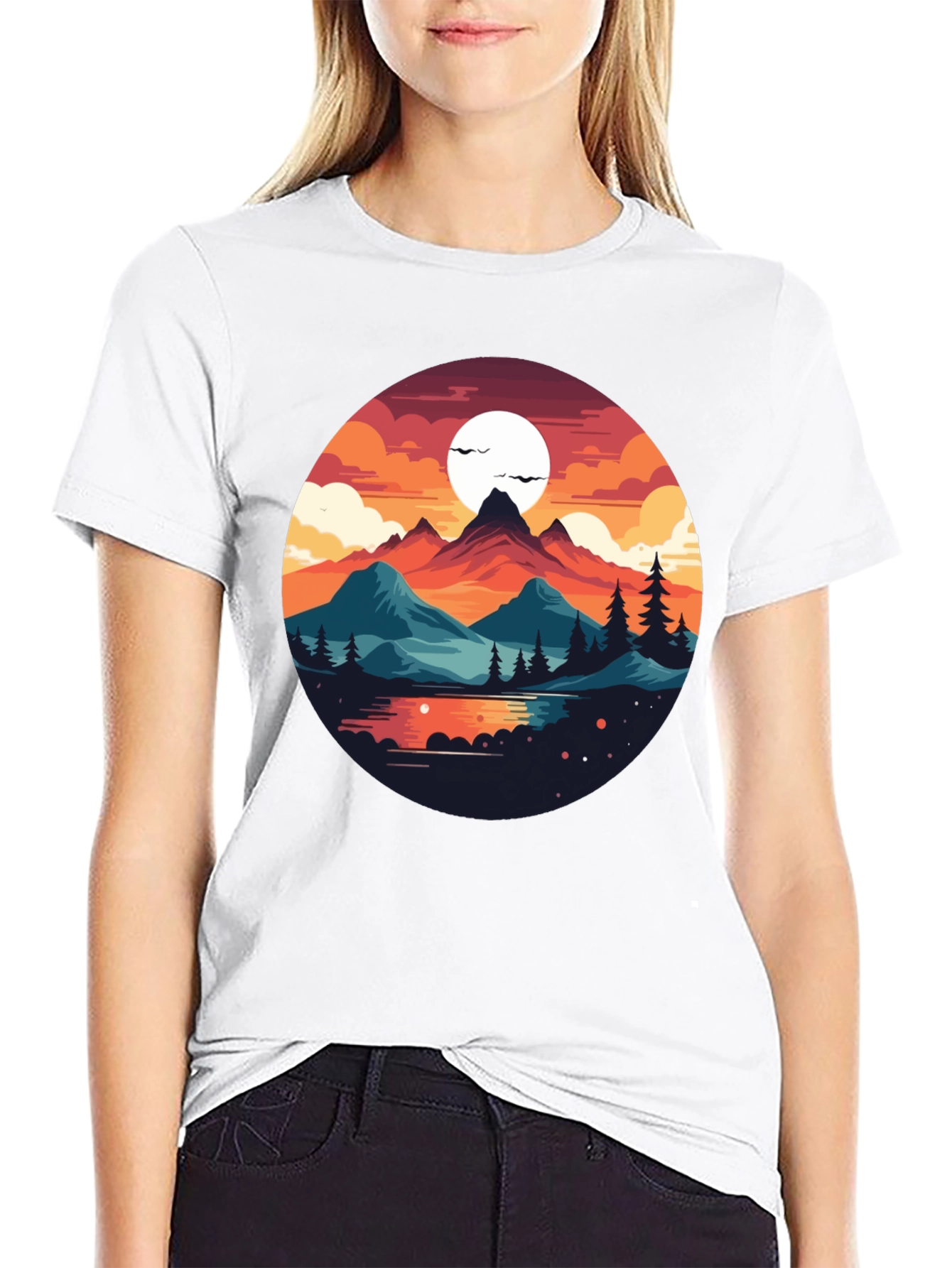 Scenic Mountainscape Graphic Tee