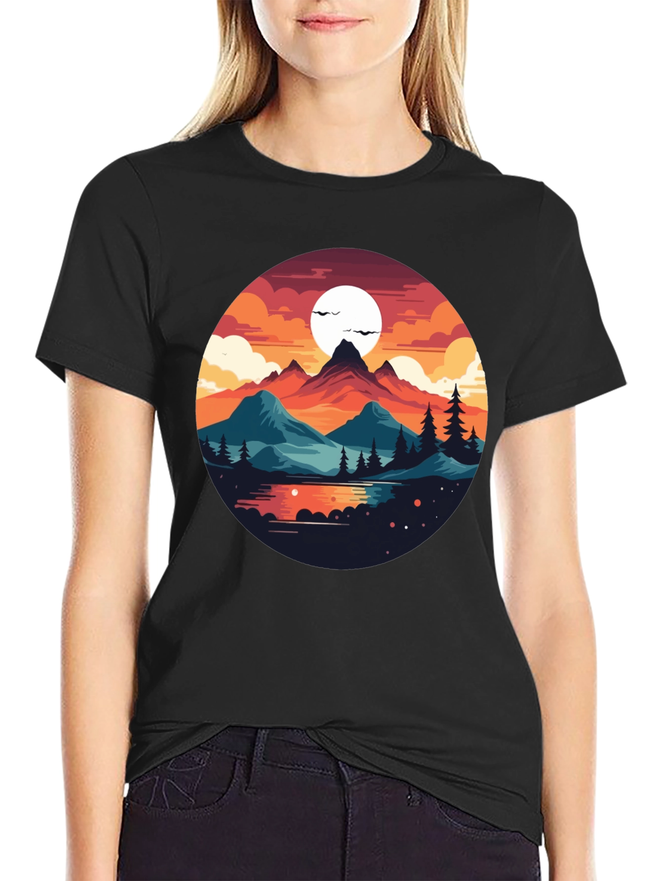Scenic Mountainscape Graphic Tee