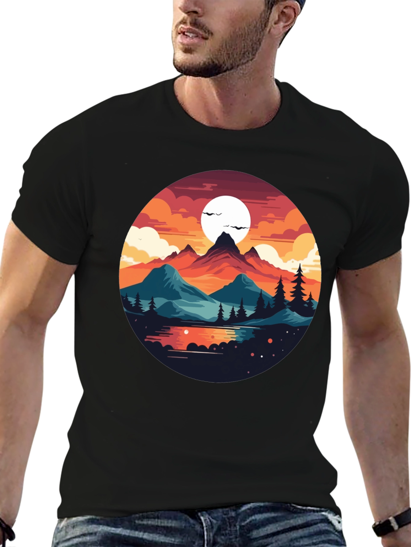 Scenic Mountainscape Graphic Tee