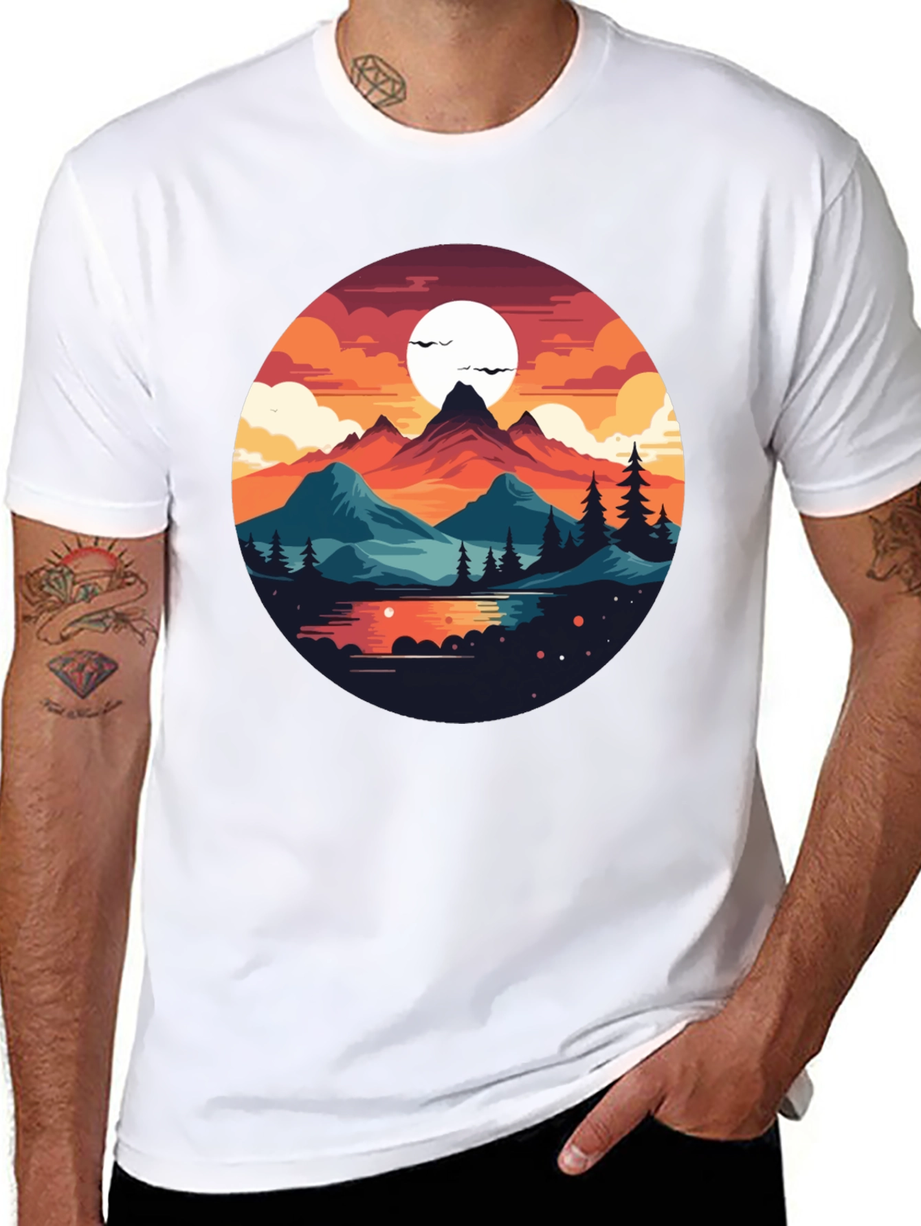 Scenic Mountainscape Graphic Tee
