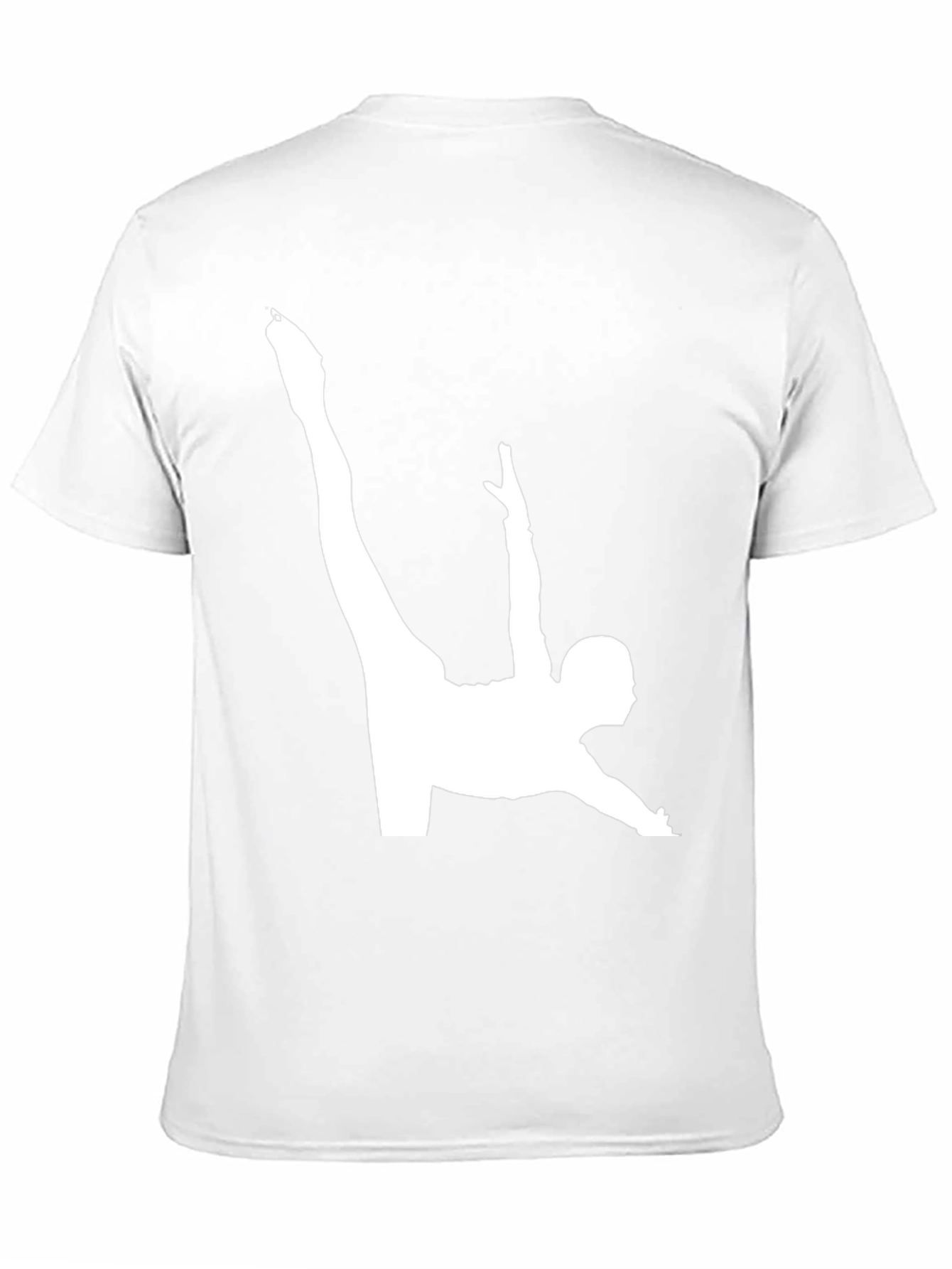 Gymnast Silhouette Graphic Tee - Black Cotton Blend