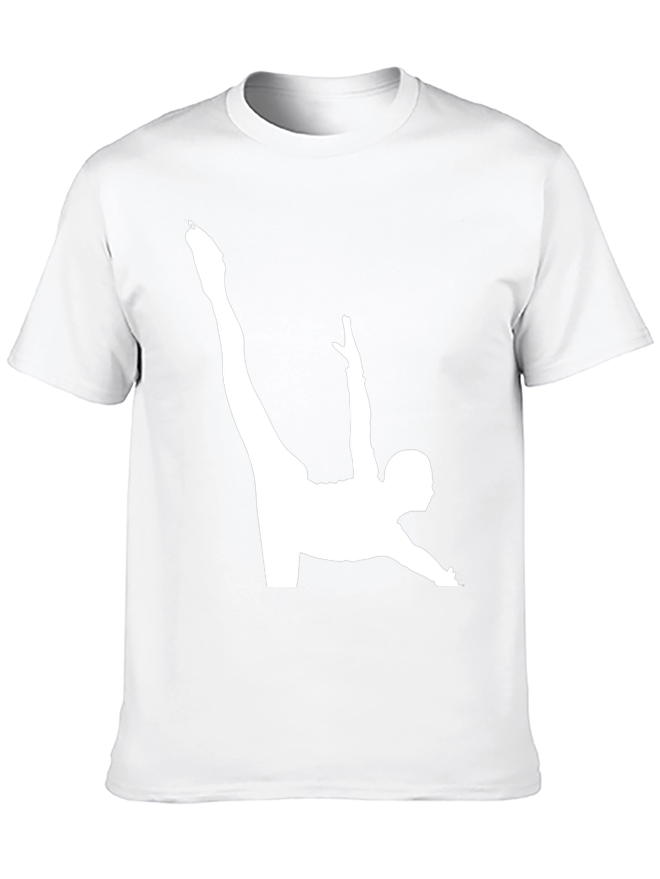 Gymnast Silhouette Graphic Tee - Black Cotton Blend