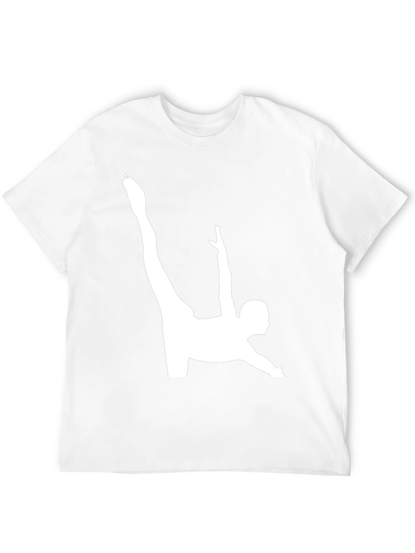 Gymnast Silhouette Graphic Tee - Black Cotton Blend