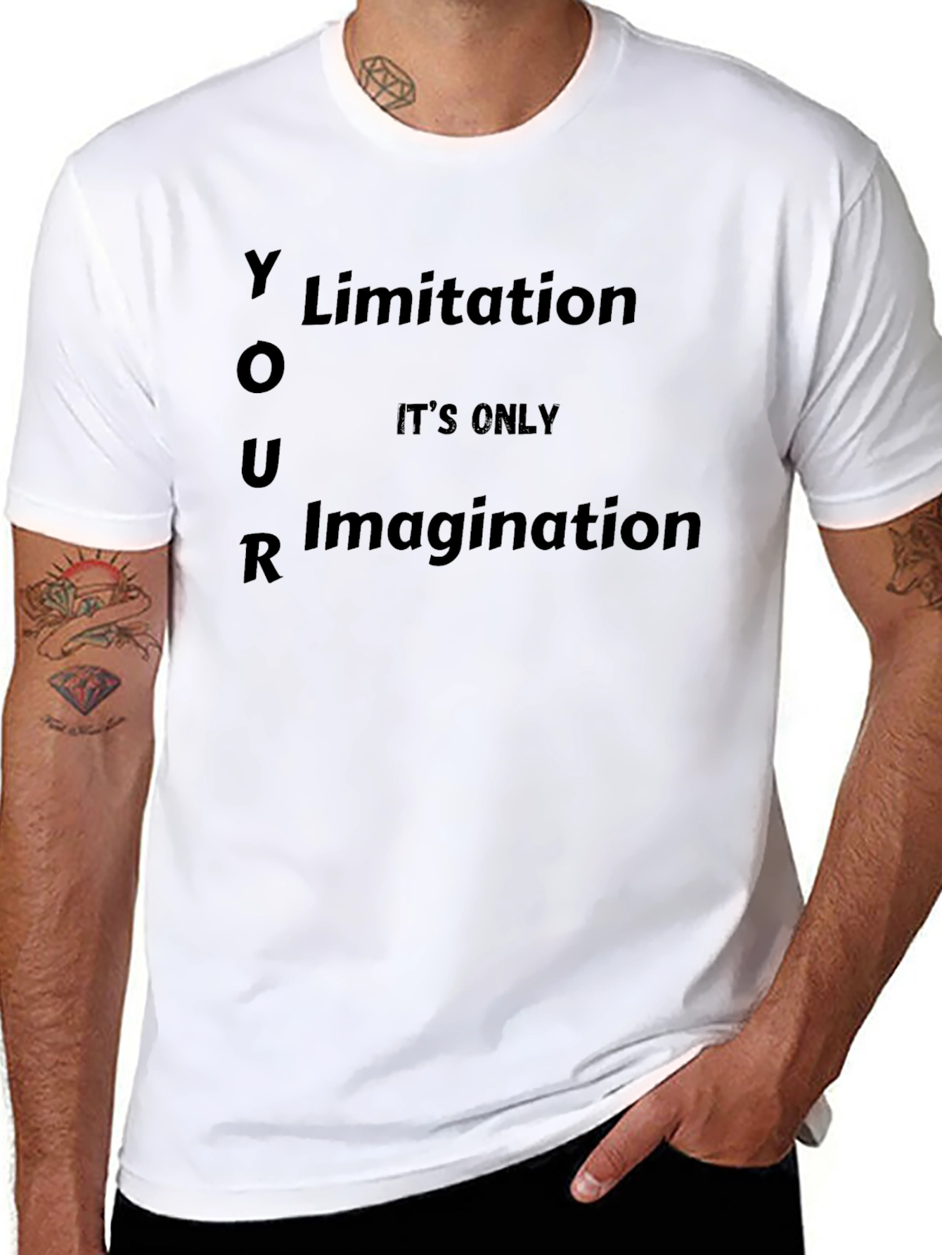 Motivational Your Limitation Graphic T-Shirt