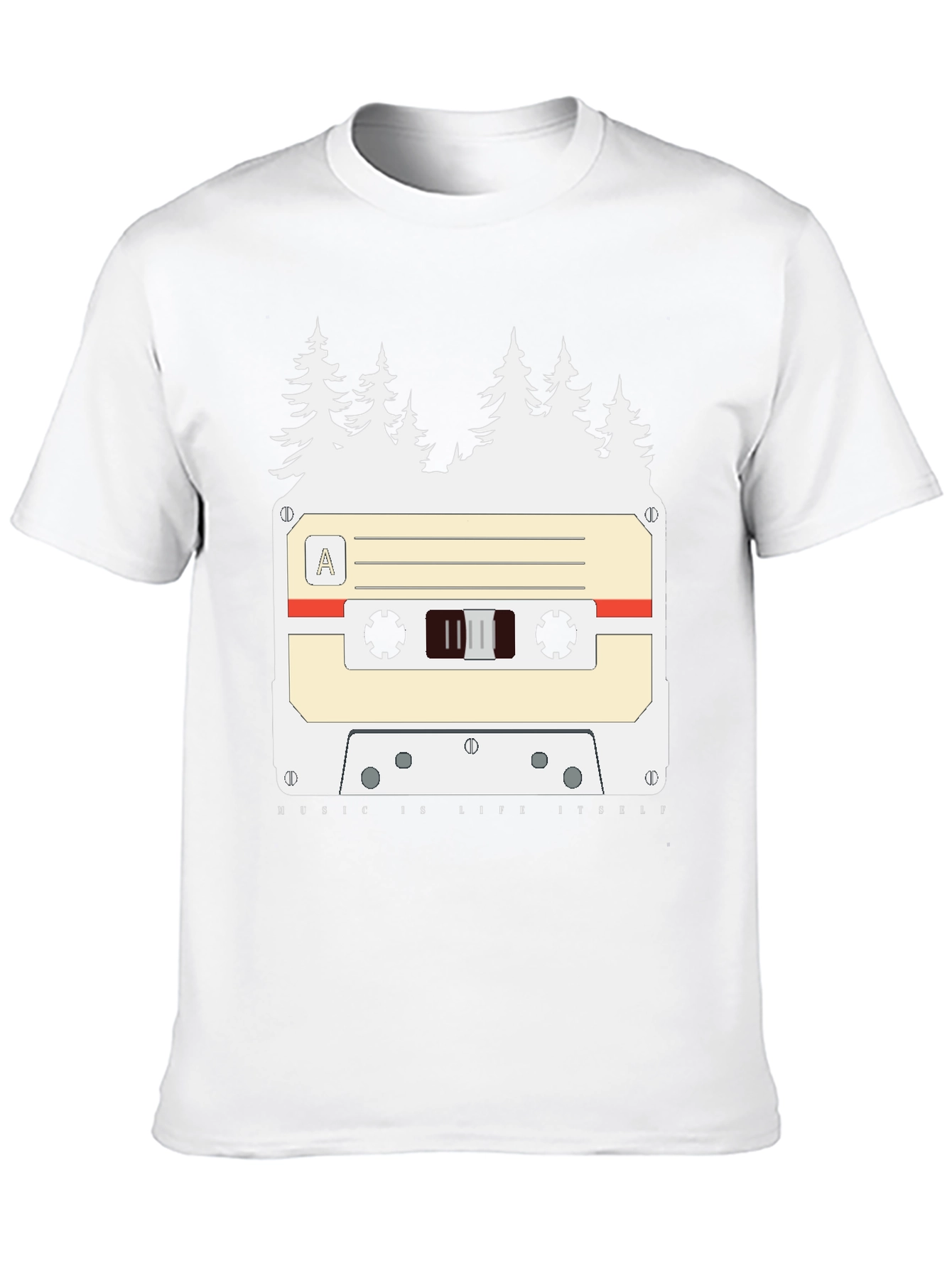 Retro Cassette Tape Forest Graphic Tee