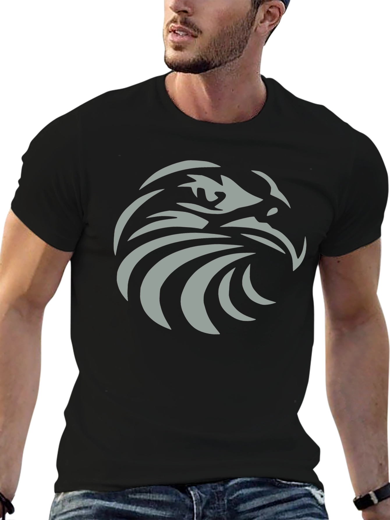 Bold Eagle Graphic Black T-Shirt