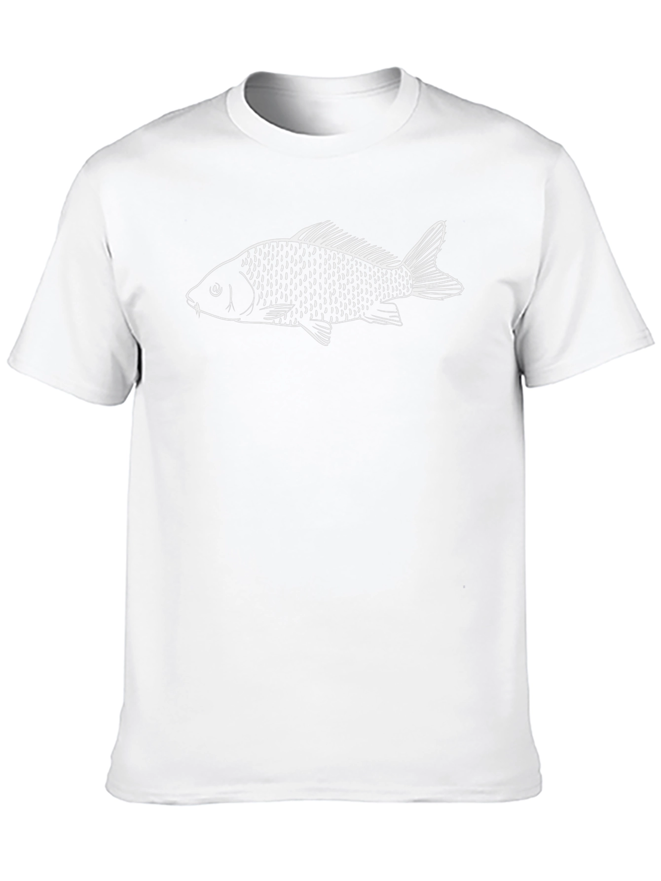 Cool Carp Fish Graphic T-Shirt - Black